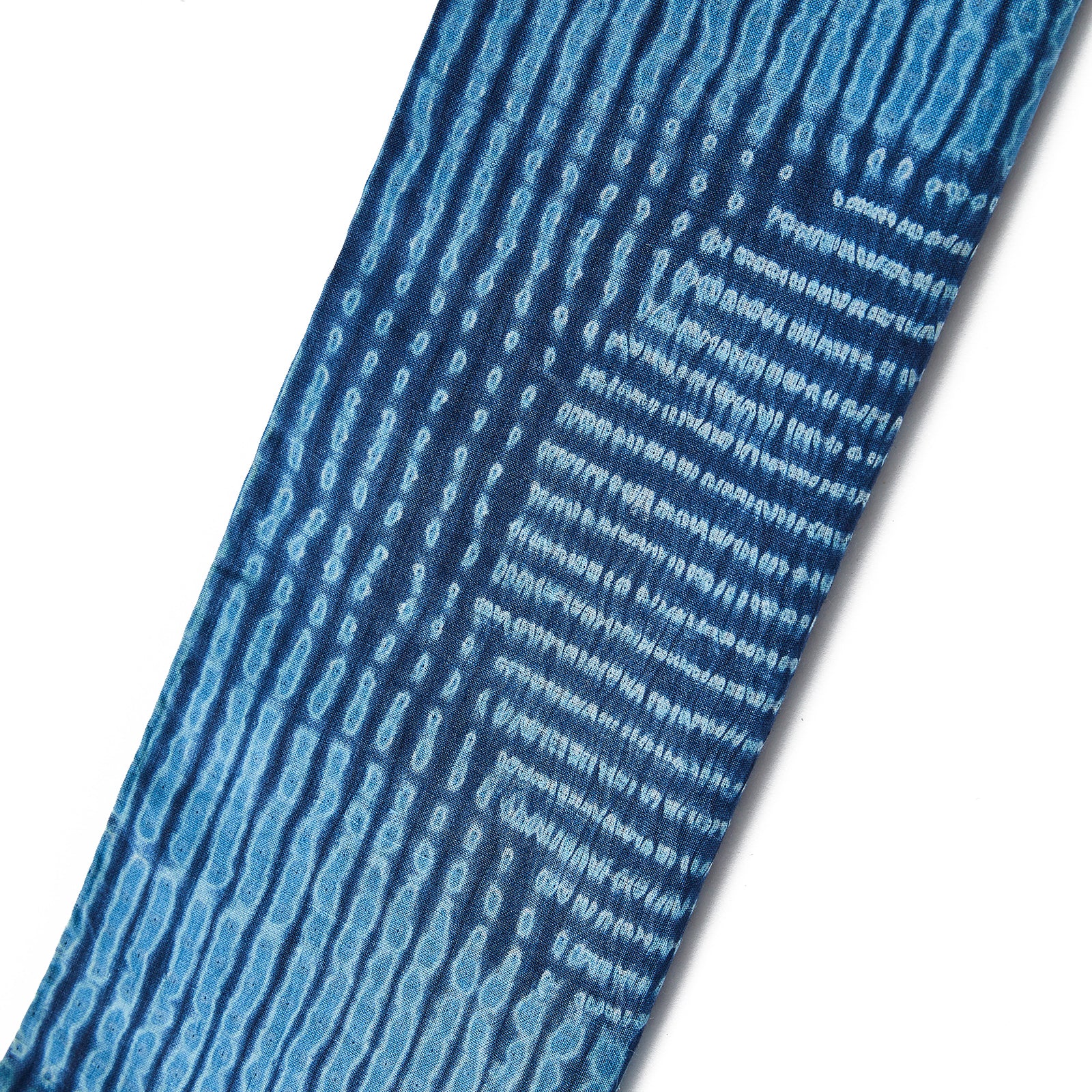 名古屋帯「板締め絞り」SLADKY ：九寸 ｜藍染 （仕立て上がり）