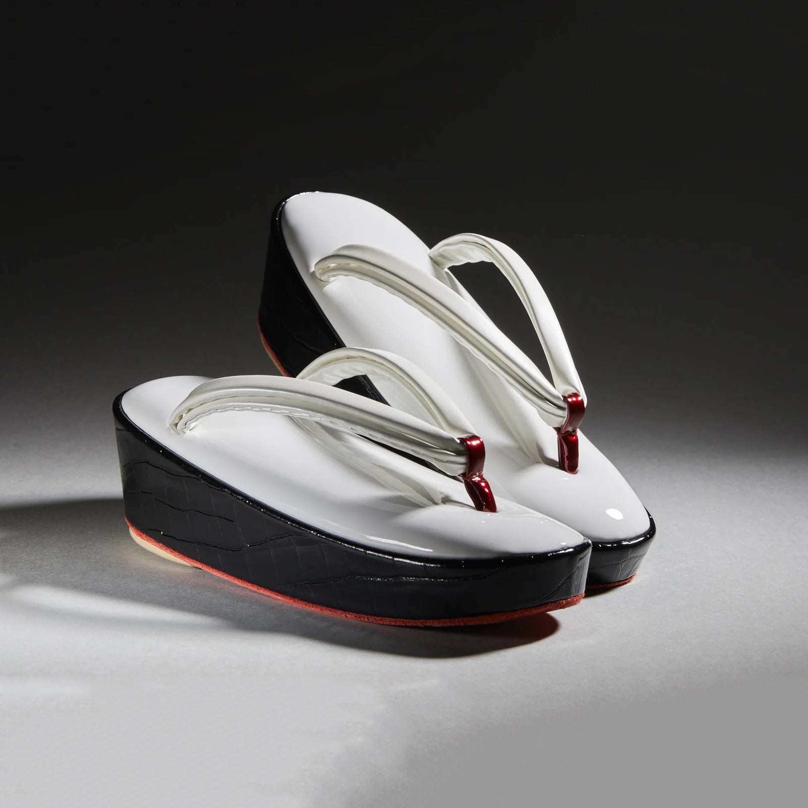 【受注生産】草履|真綿 レッドソール 白クロコ|和小物さくら×KAPUKI