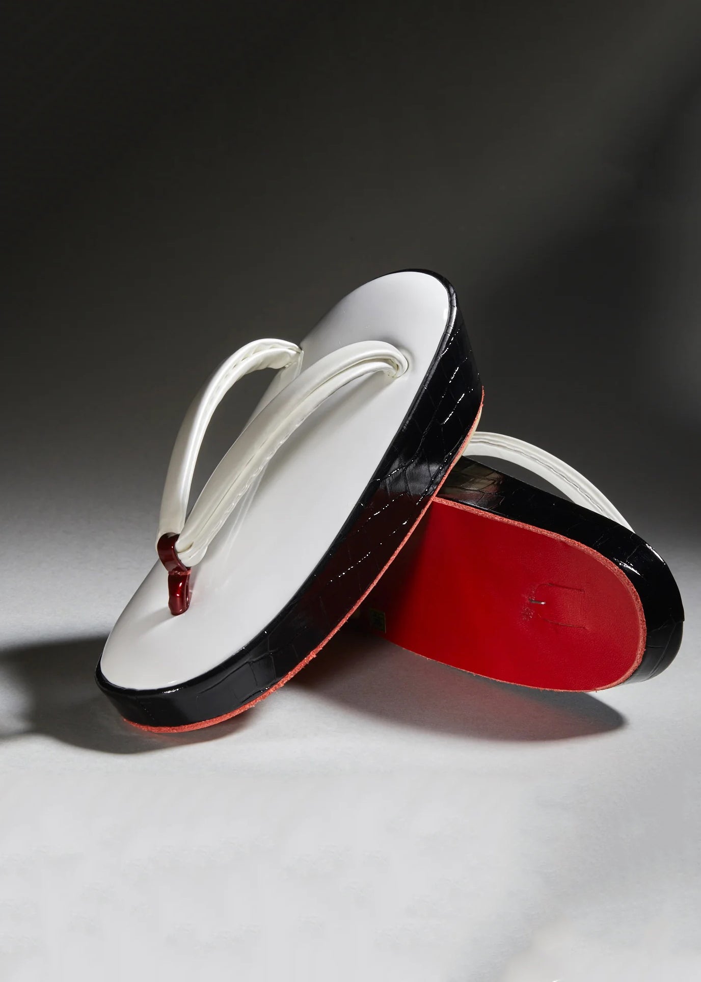 【受注生産】草履|真綿 レッドソール 白クロコ|和小物さくら×KAPUKI