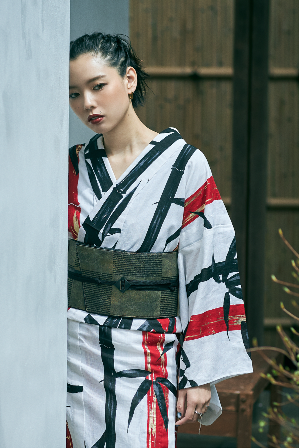 金箔市松:帯ベルト|西陣織 |正絹