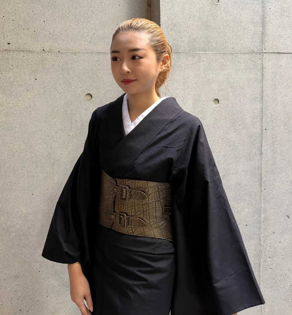 Hibiki Black: Juyo Tsumugi | Yonezawa Ori | Pure Silk | Single Clothes | Uki