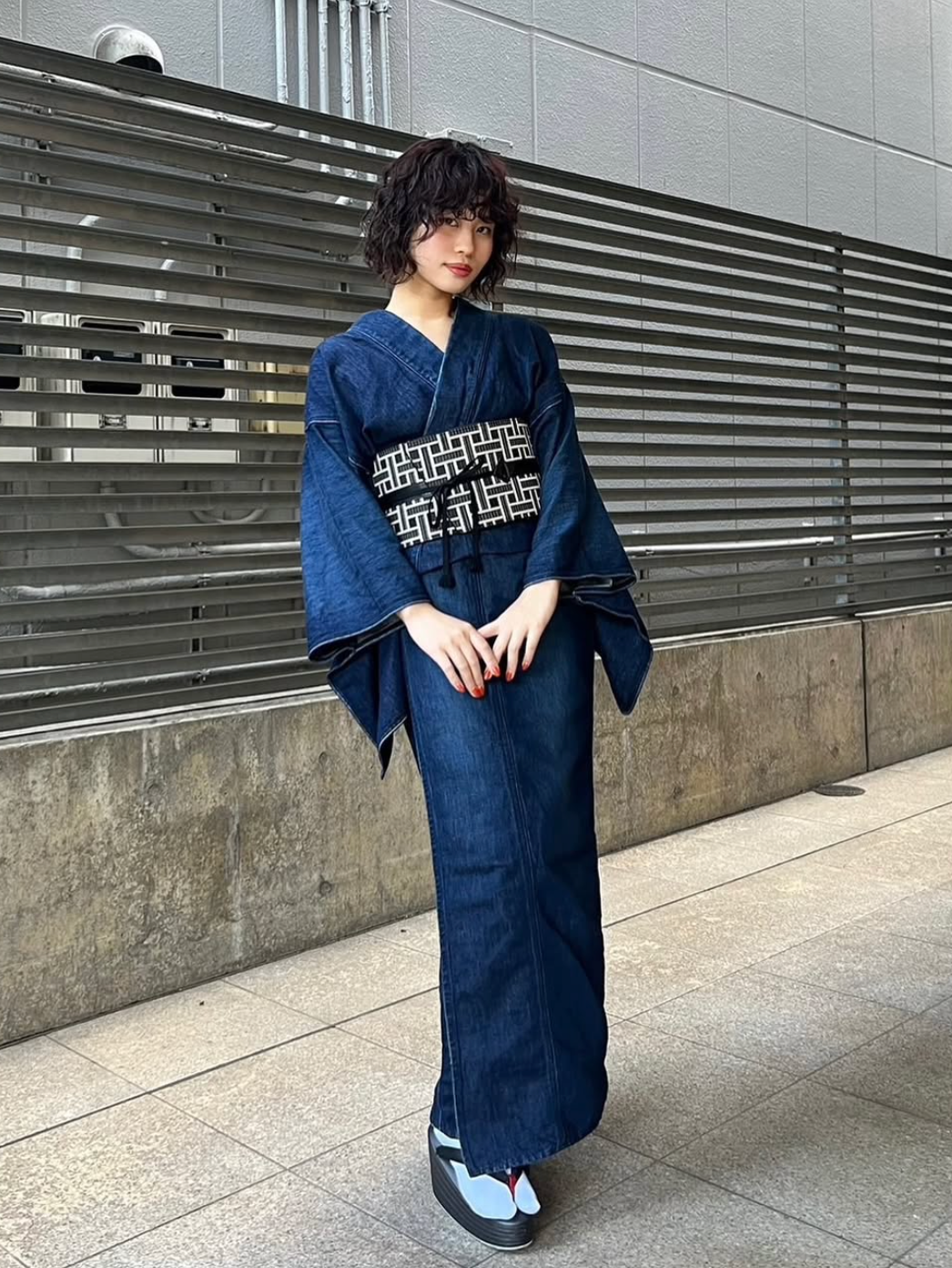 Black basket weave: Obi belt | Hakata weave | Pure silk