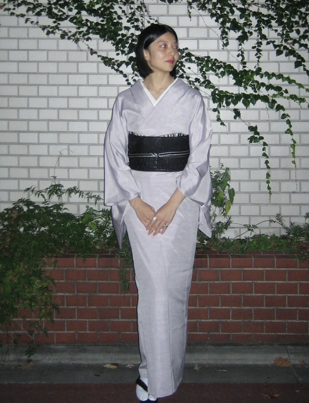 Juyo Tsumugi Hibiki Light Gray Purple: Yonezawa Weave | Pure Silk | Single Layer | Lined