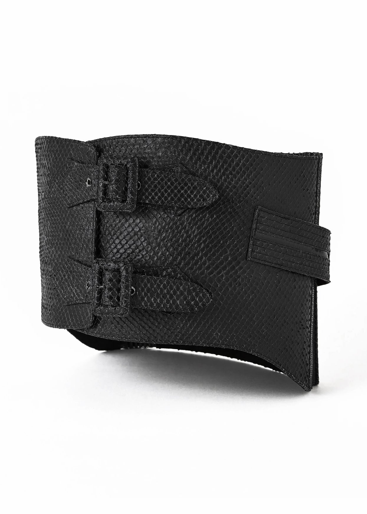 蛇 黒:帯ベルト|レザー