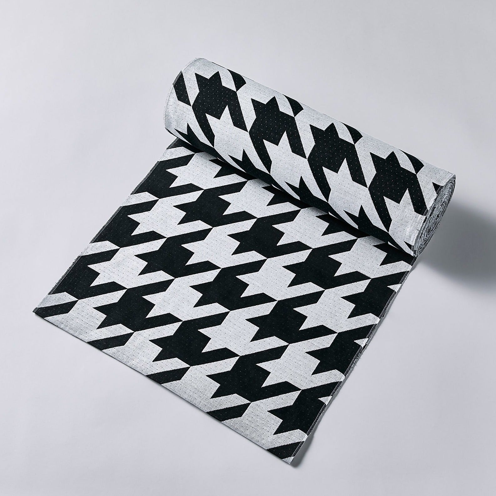 Houndstooth monotone (KAPUKI special order): Rice weave small pattern | Cotton | Kimono | Single garment