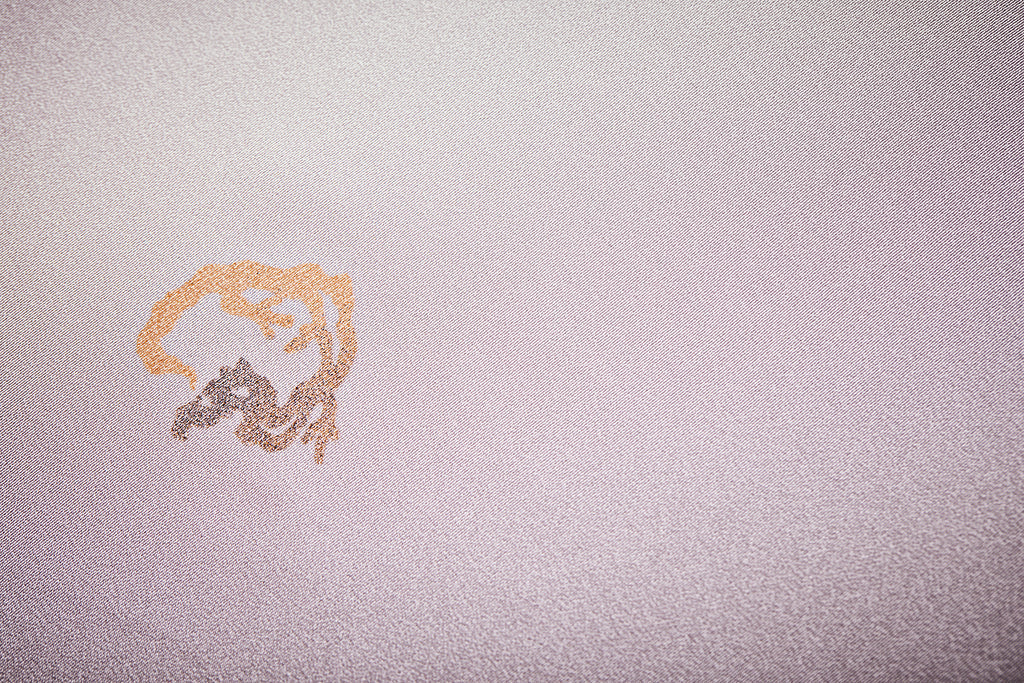 Small pattern dragon circle (Komutaya Genbei): pure silk | silver foil