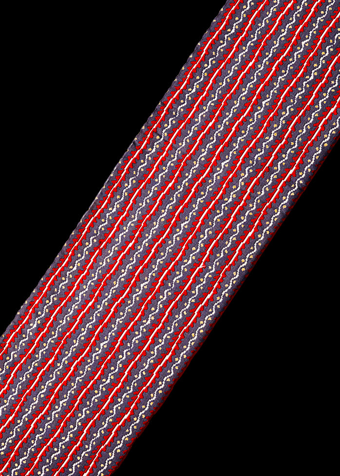 チロリアンストライプ :アンティーク|名古屋帯 |正絹