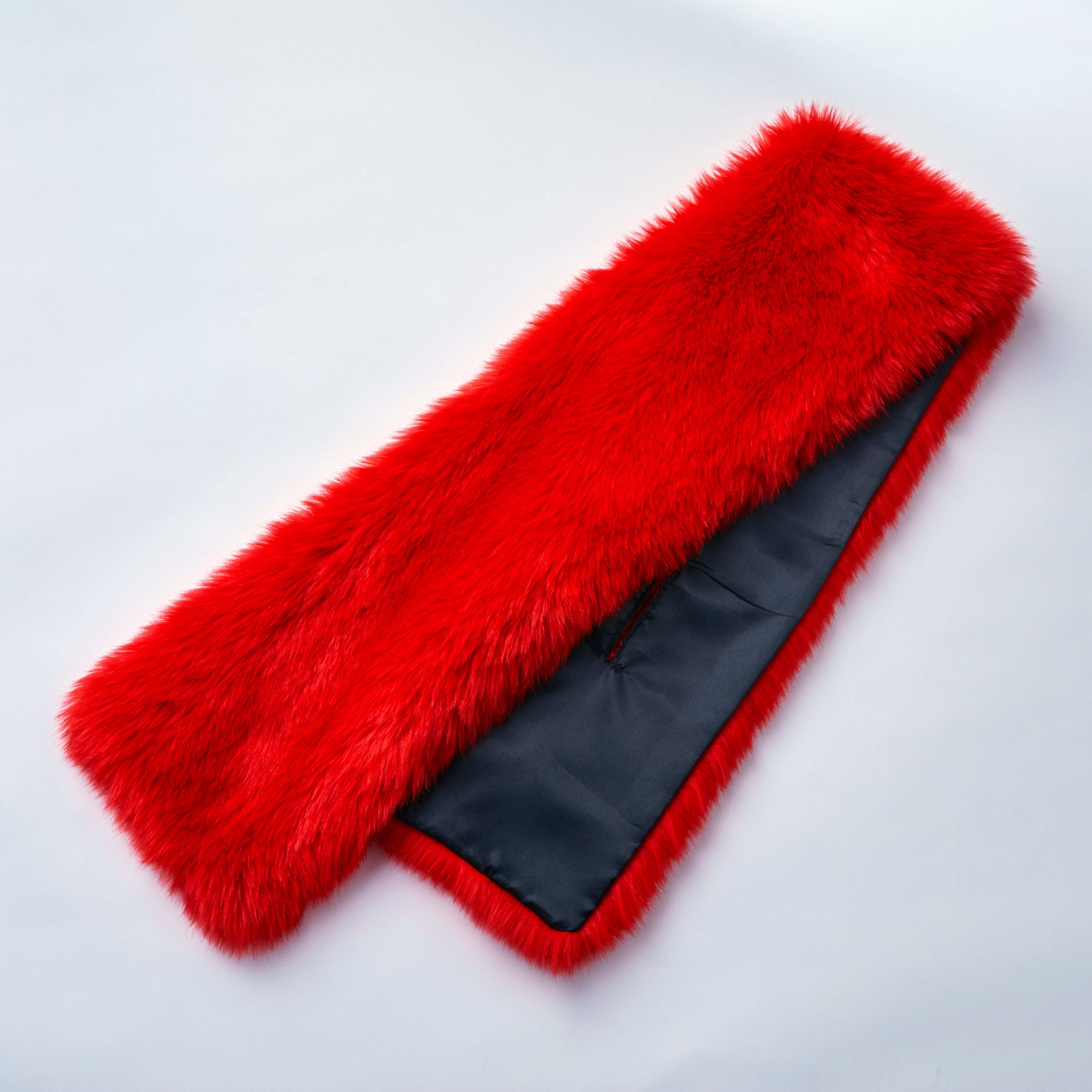 ショール|エコファー レッド|burself