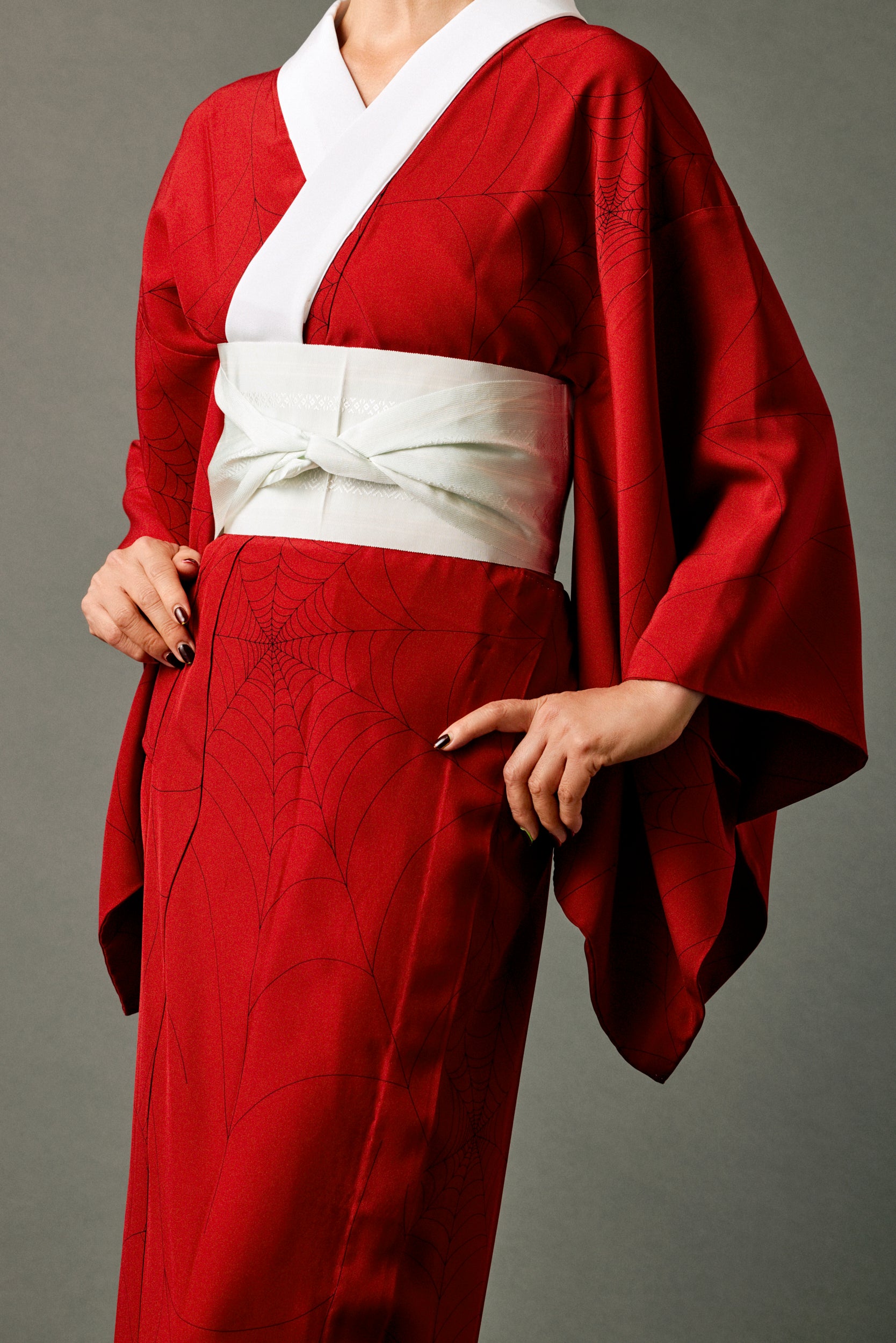 Spider's Web Red (Komutaya Genbei): Undergarment | Pure Silk