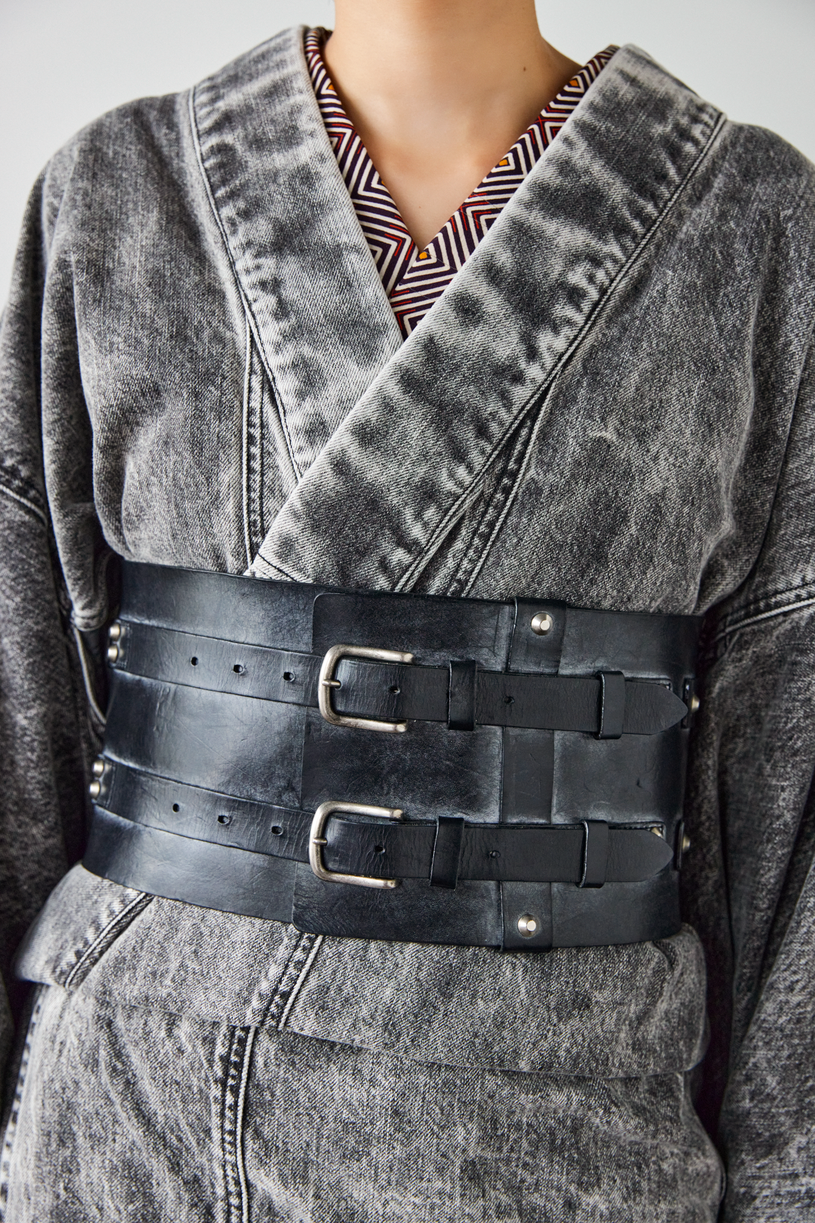 Denim Kimono | Black Chemical | Women's | KAPUKI