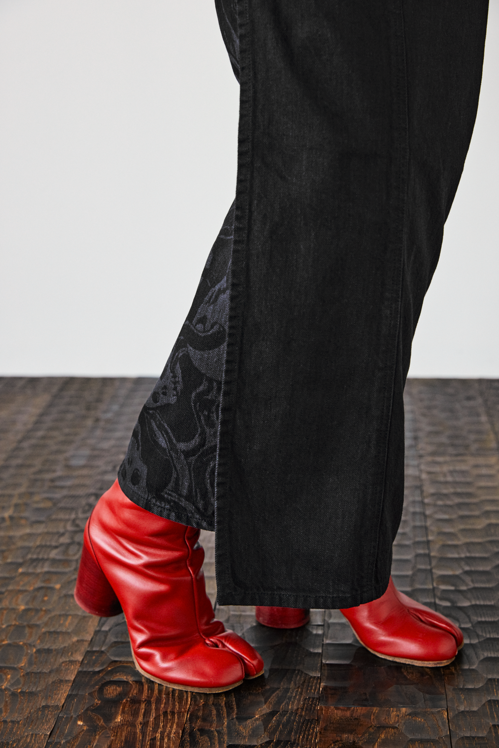 デニム着物|蛇と髑髏 ブラック|レディース|KAPUKI