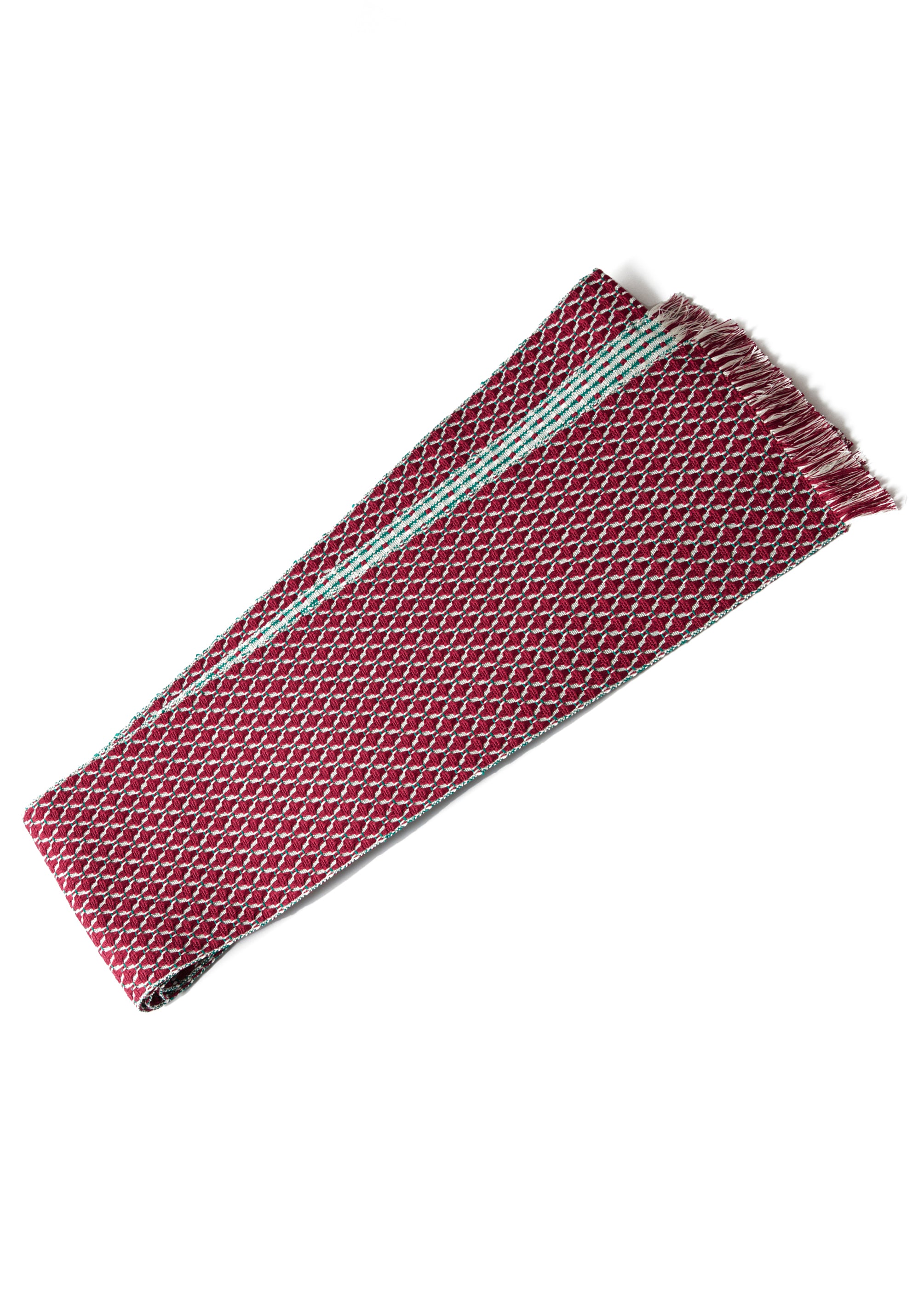 Big Dipper Pink/Green: Half-width obi | Yonezawa weave | Reversible | Pure silk