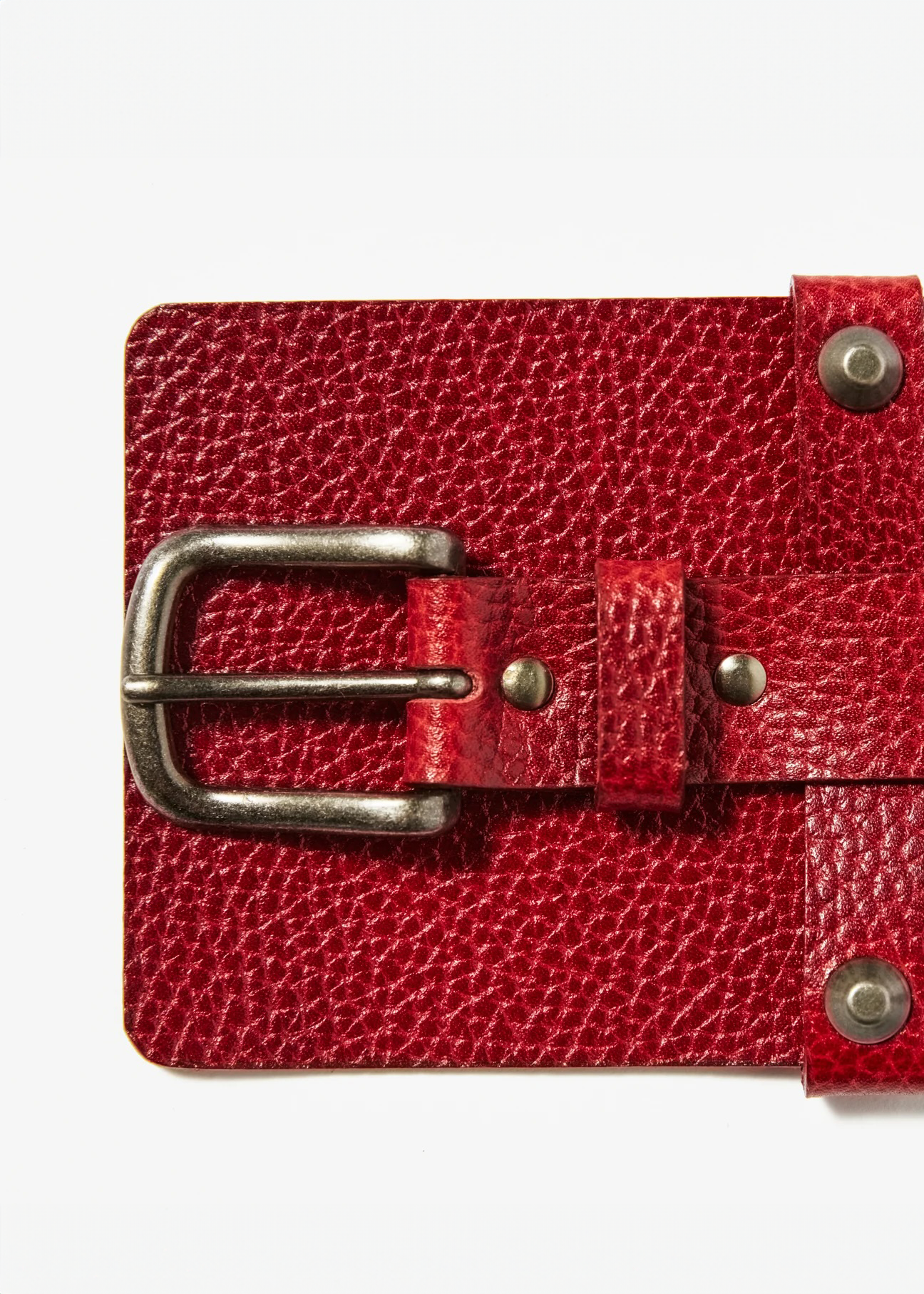 Red: Men's Obi Belt | Leather Type (Limited Quantity)