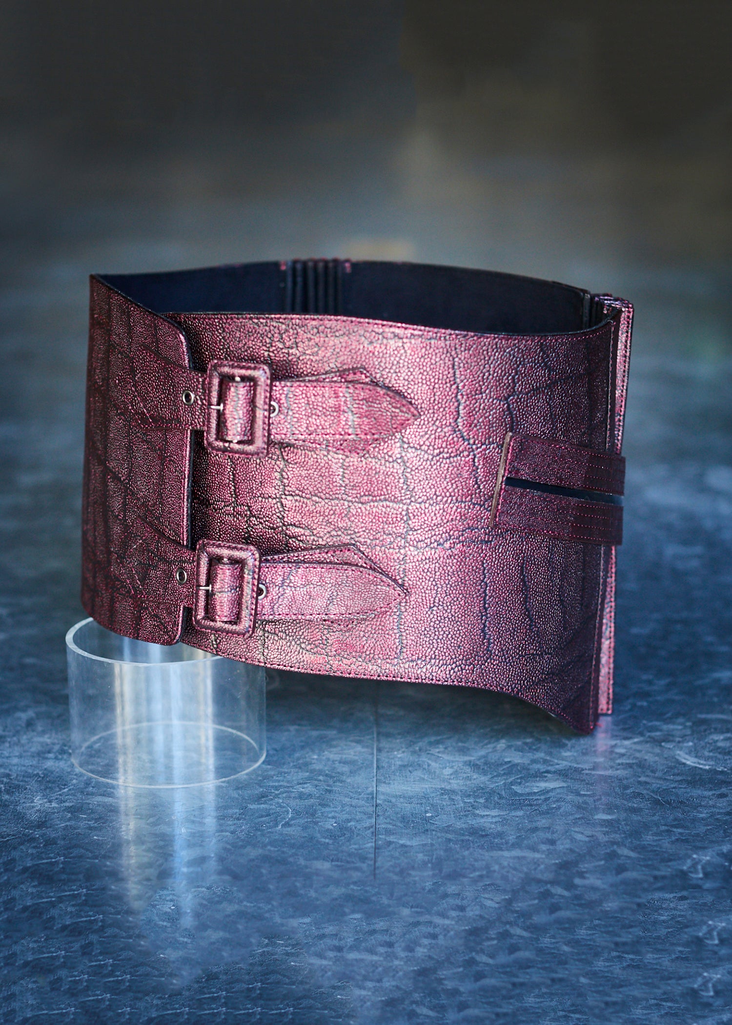 Made to Order] Obi Belt Elephant Red KAPUKI Leather *Availabl