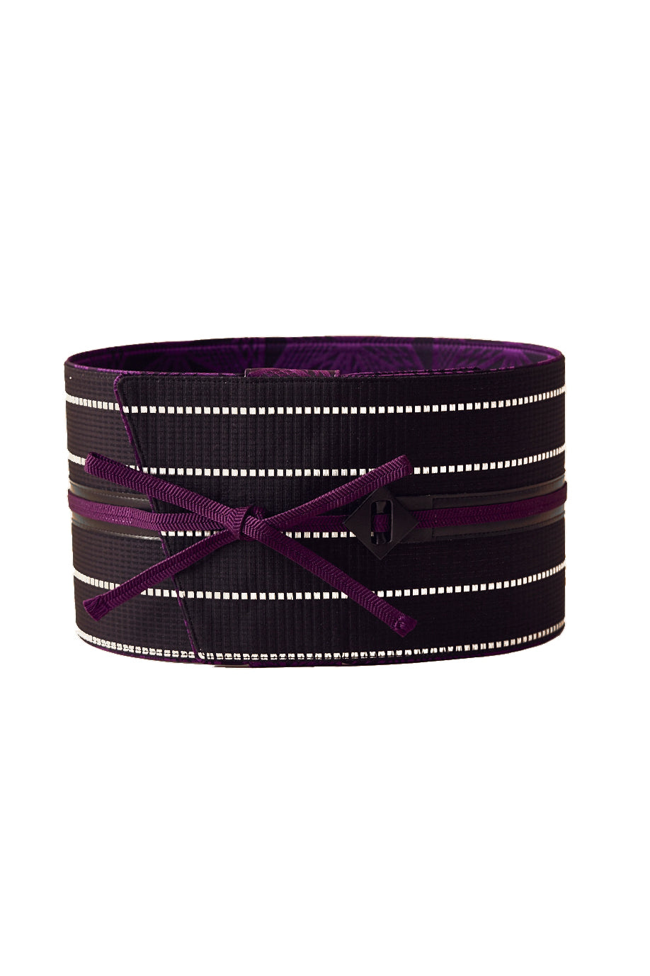 黒横縞:帯ベルト|博多織 |正絹 *完売次第販売終了