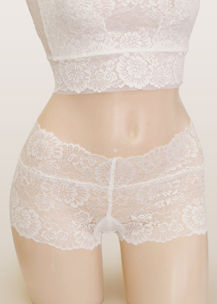 Camellia ショーツ ホワイト/レッド/ベージュ(Wafure ):和装下着 Camellia ショーツ ホワイト/レッド/ベージュ(Wafure ):和装下着