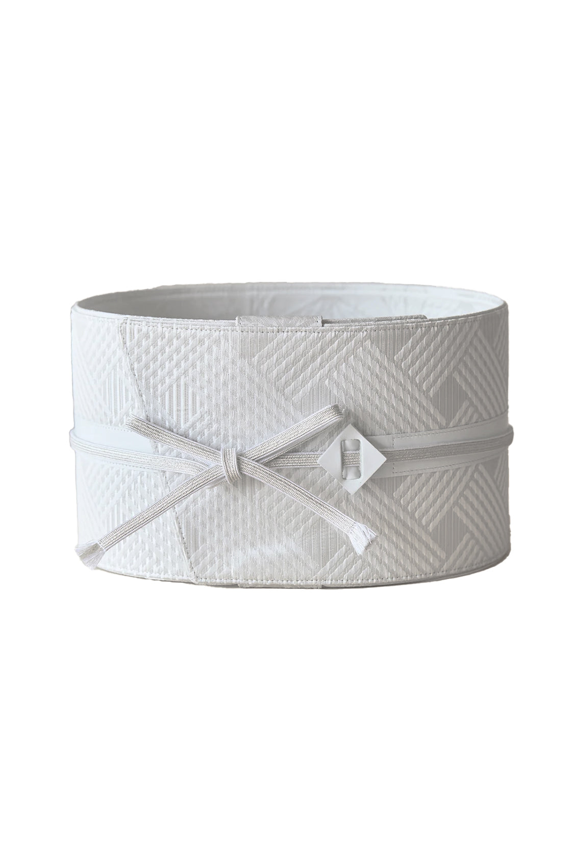 Diagonal check: Obi belt | Hakata weave | Pure silk