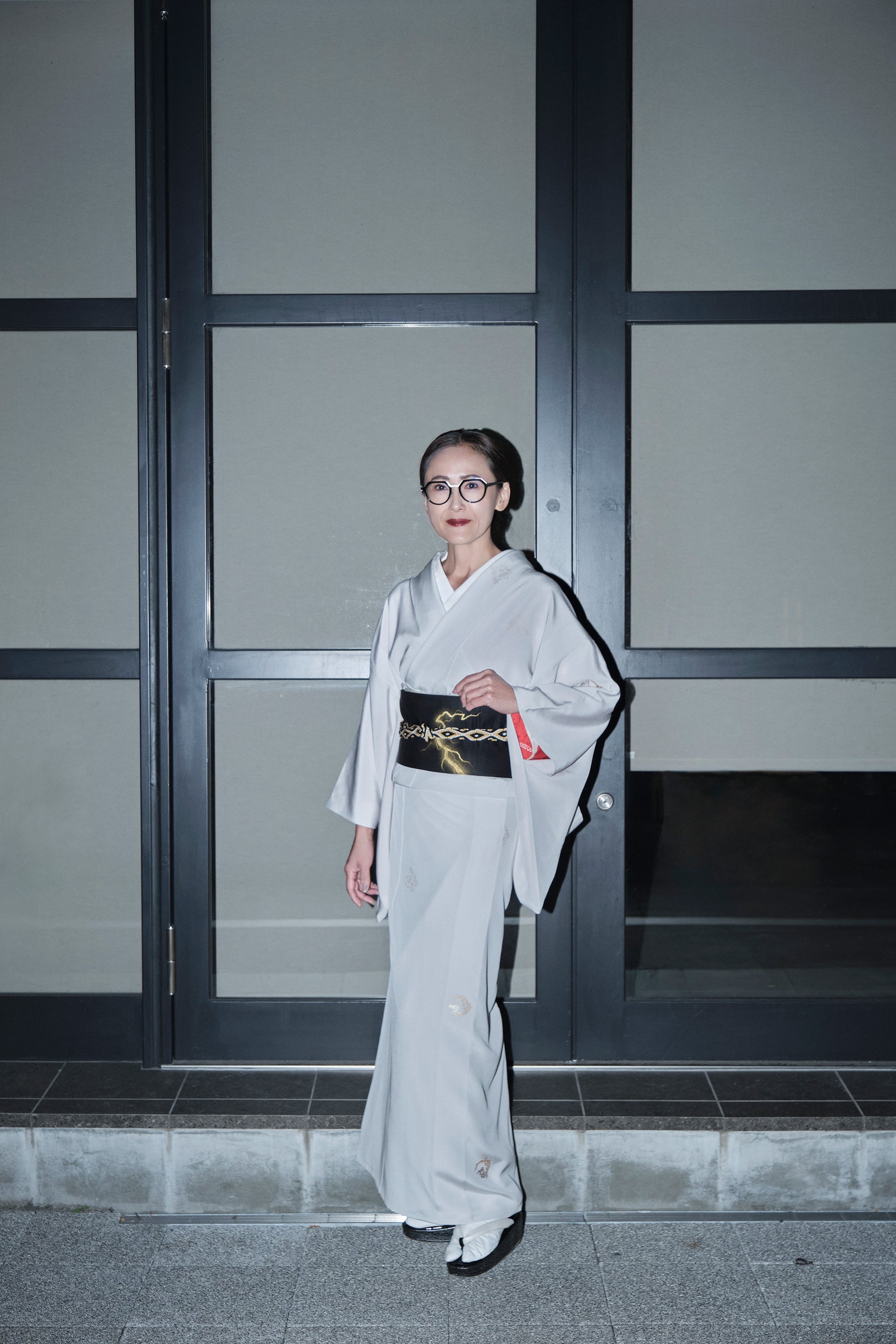 Small pattern dragon circle (Komutaya Genbei): pure silk | silver foil