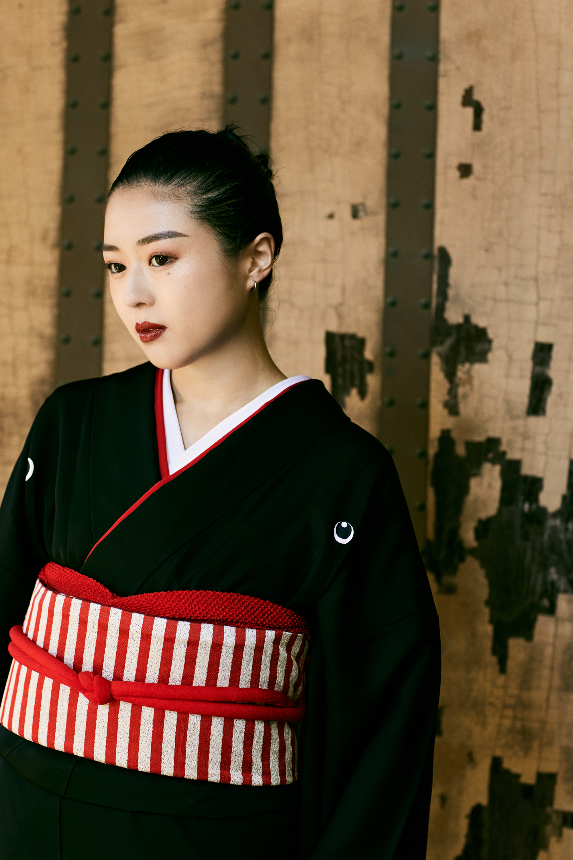 煌紅縞(KAPUKI):袋帯|西陣織|正絹|アンティーク復刻柄(仕立て上がり)