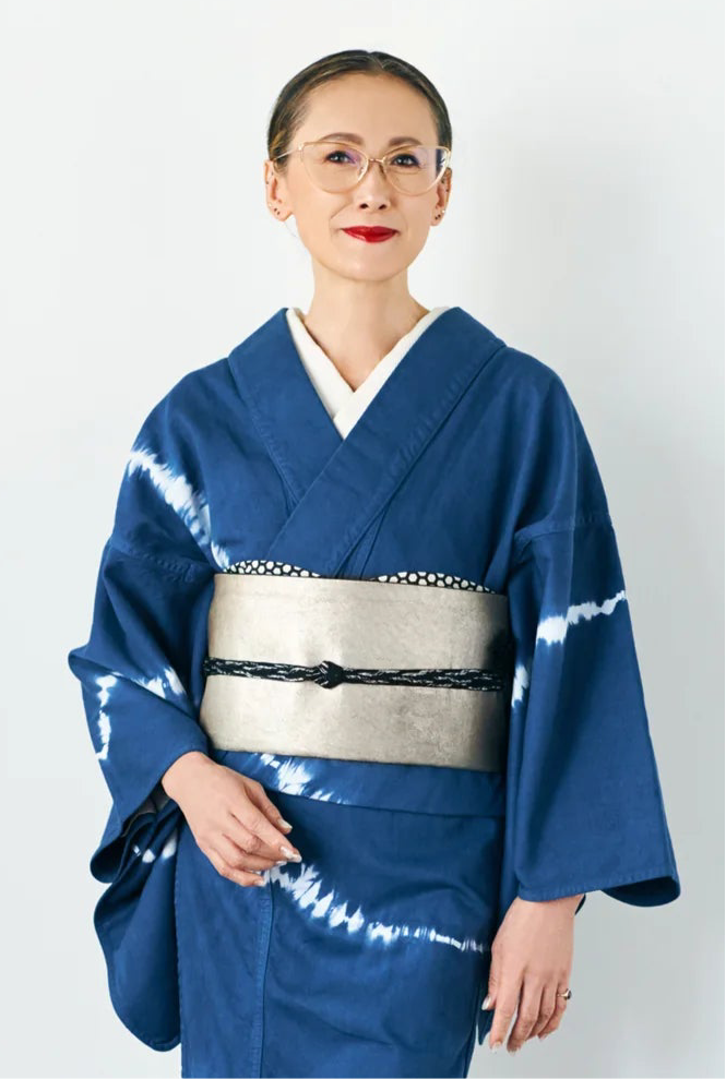 Tortoiseshell antique reproduction pattern (KAPUKI original): Obiage | Pure silk