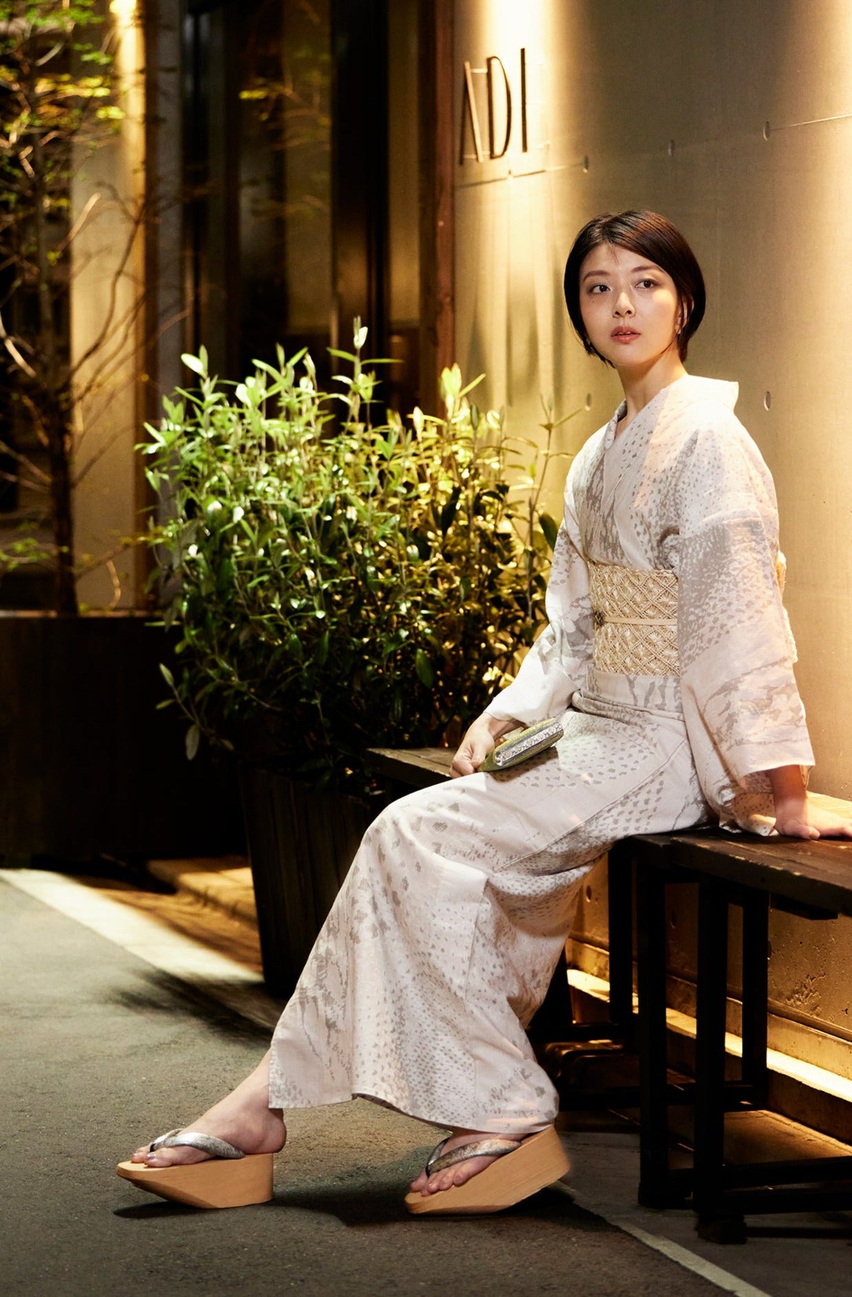 マイクロオーガニズム ベージュ(誉田屋源兵衛):浴衣