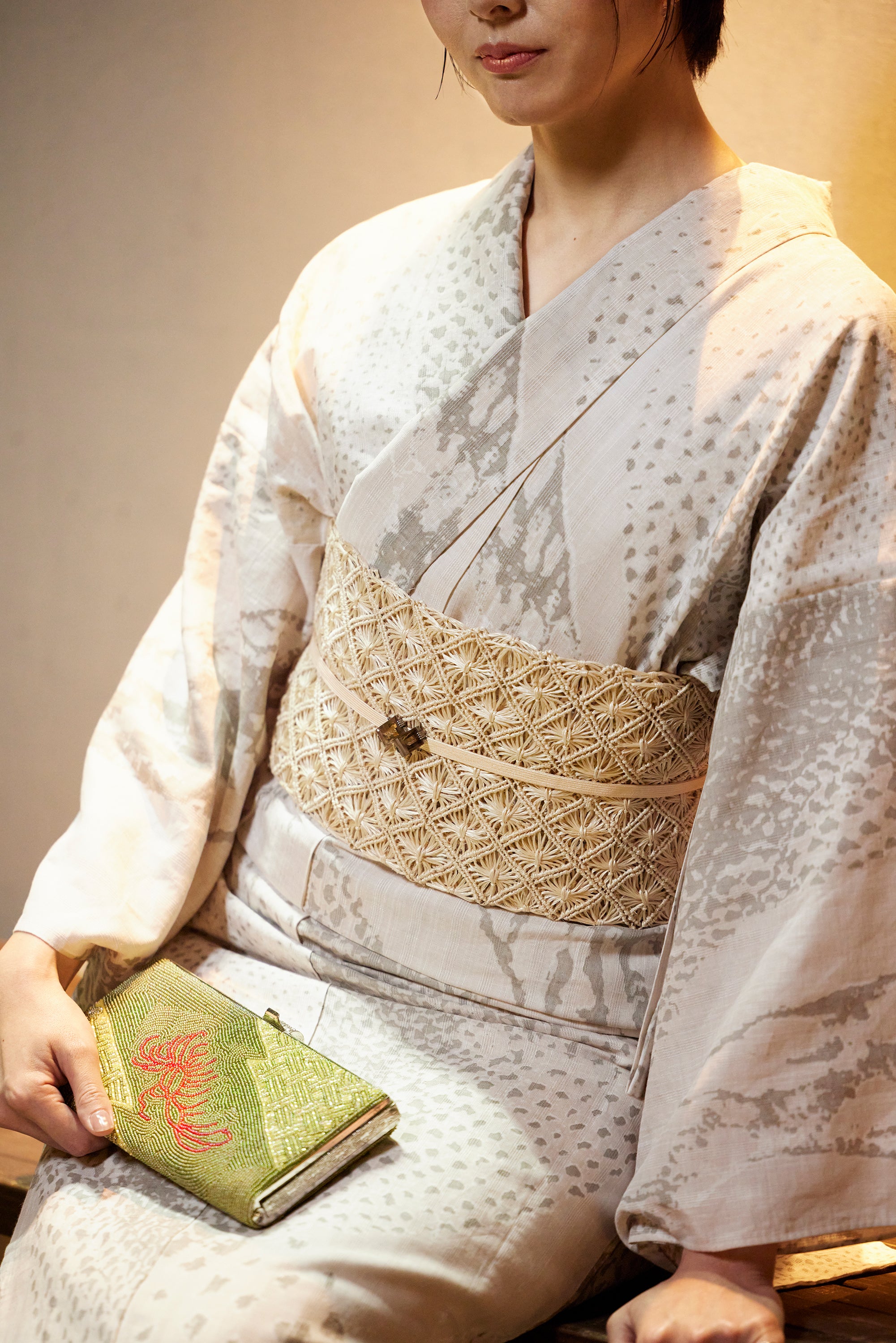 マイクロオーガニズム ベージュ(誉田屋源兵衛):浴衣