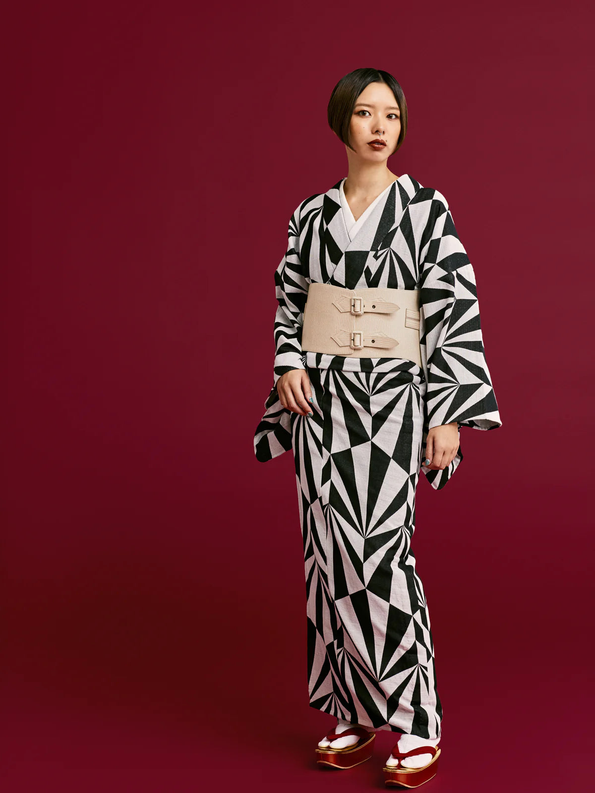 帯ベルト|リザード 白 Mサイズ|KAPUKI|レザー