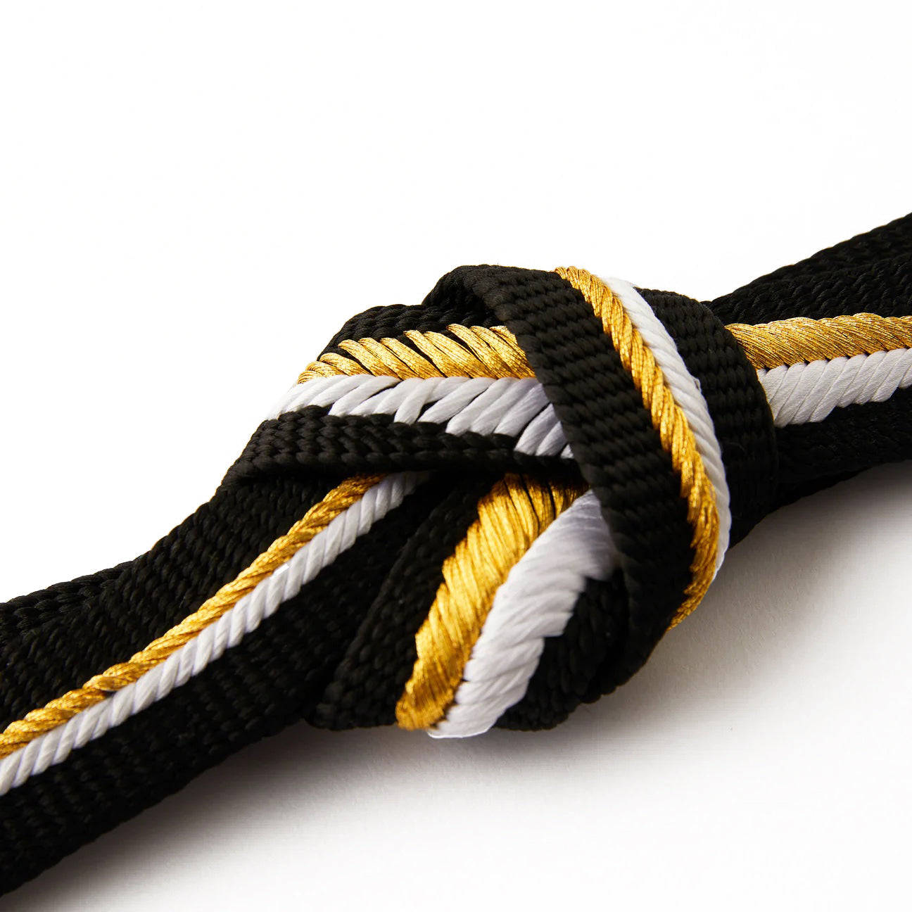 Yamato Braid Extra Thick Black and Gold (KAPUKI Exclusive): Belt Tie | Pure Silk