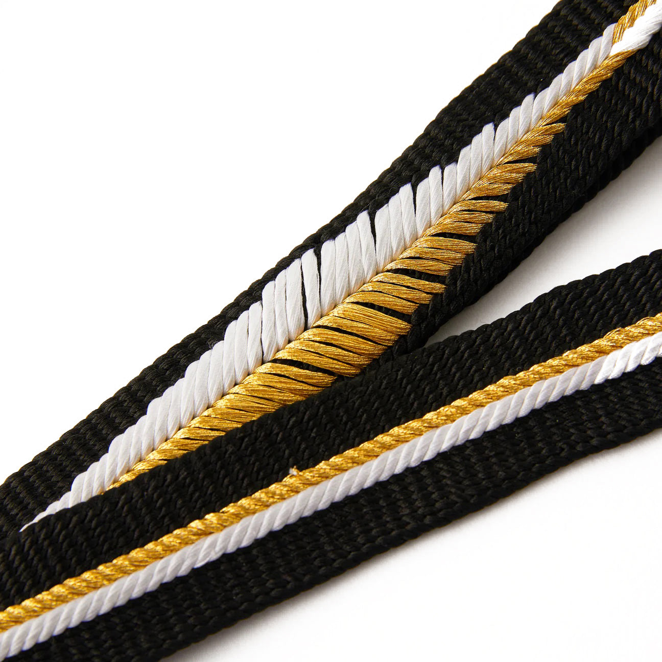 Yamato Braid Extra Thick Black and Gold (KAPUKI Exclusive): Belt Tie | Pure Silk