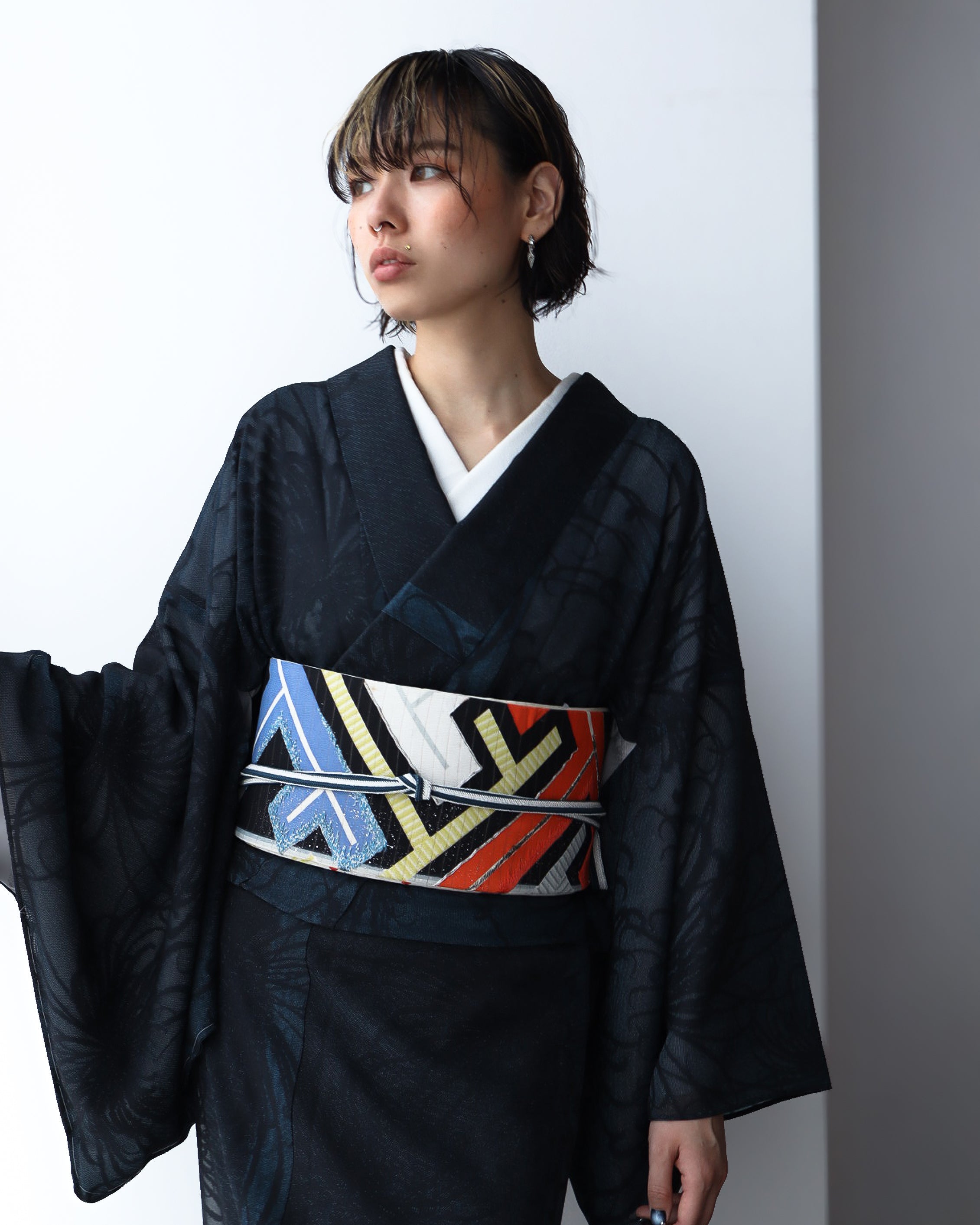 〔プレタ着物〕 着物|紋紗 月華舞菊 両面染め|KAPUKI別注