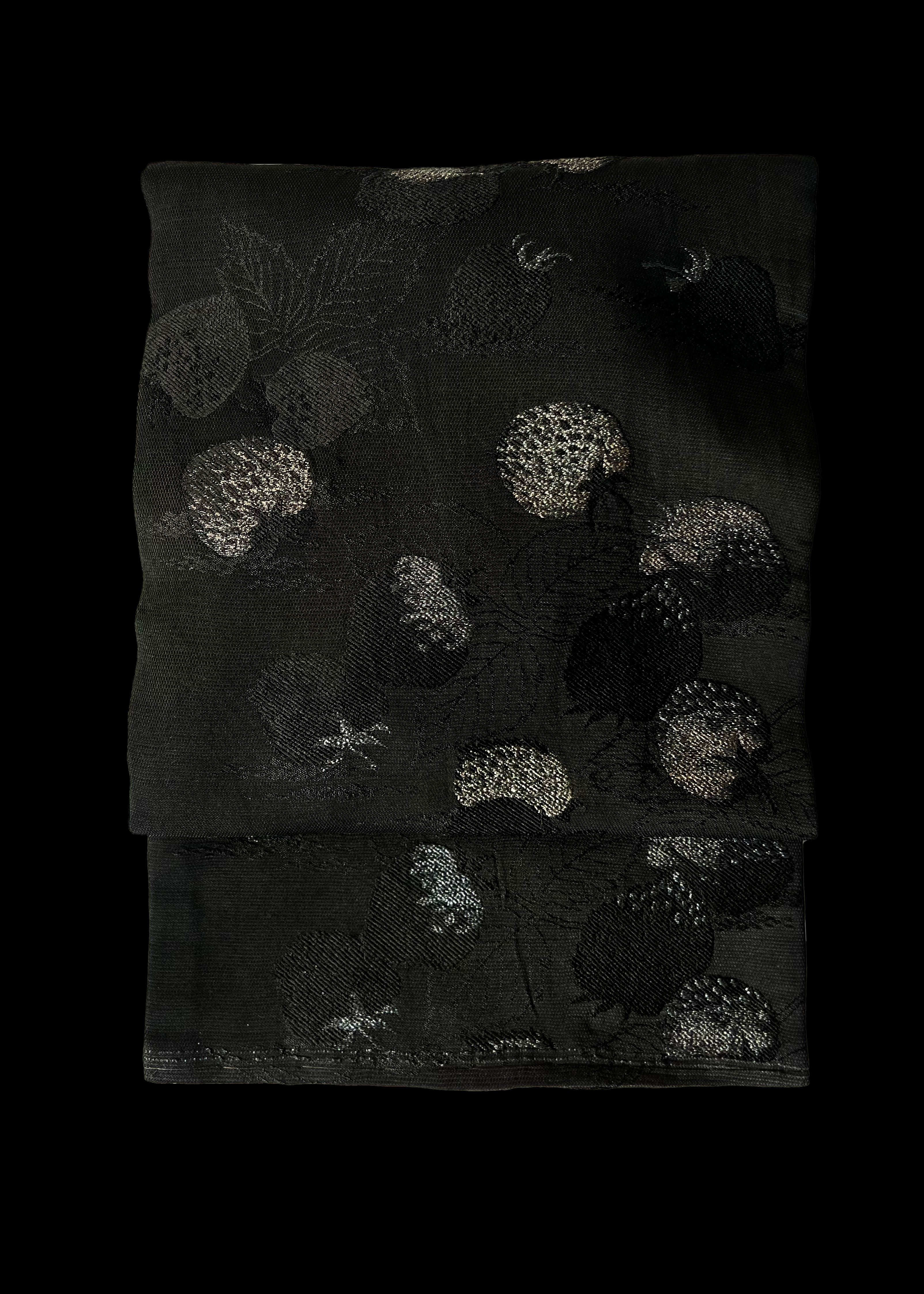 黒苺 輪奈織 絽(Wing):アンティーク|名古屋帯