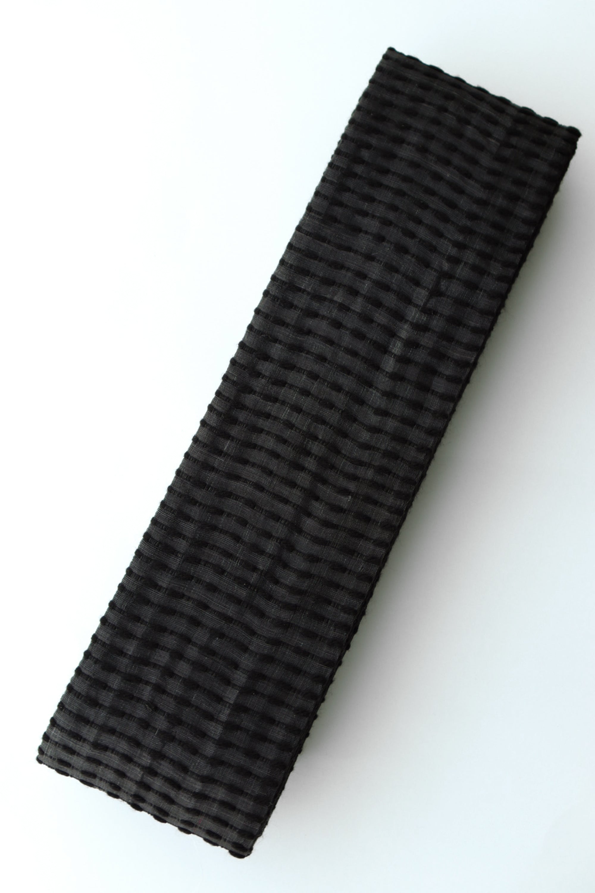 Basho-dan weave, single layer, black (Komidaya Genbei): square obi