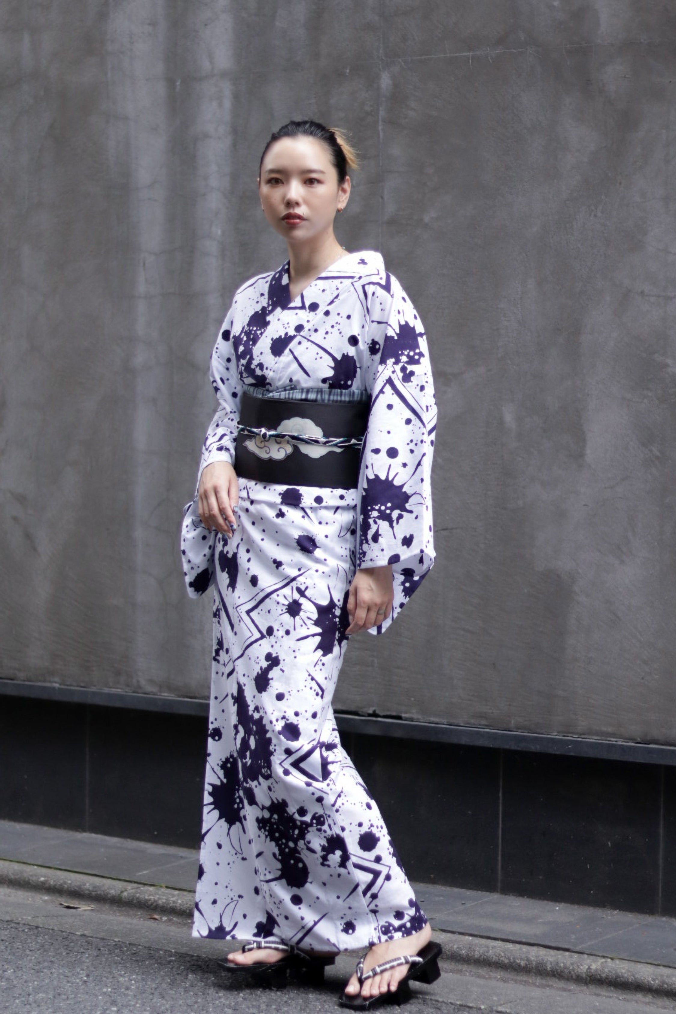 Guerrilla Heavy Rain Navy (KAPUKI Original): Yukata