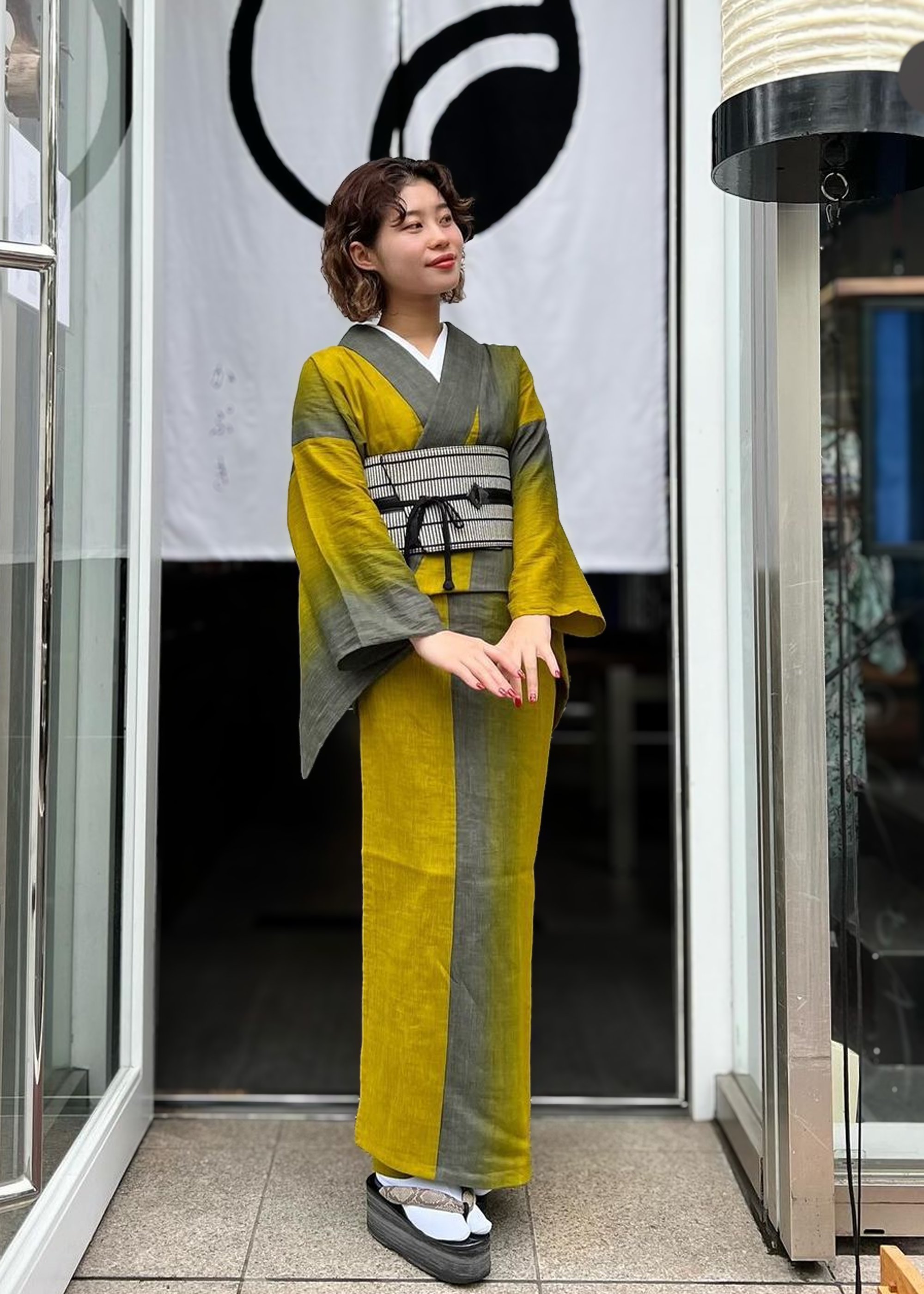 帯ベルト|銀畳格子|+20cm|KAPUKI