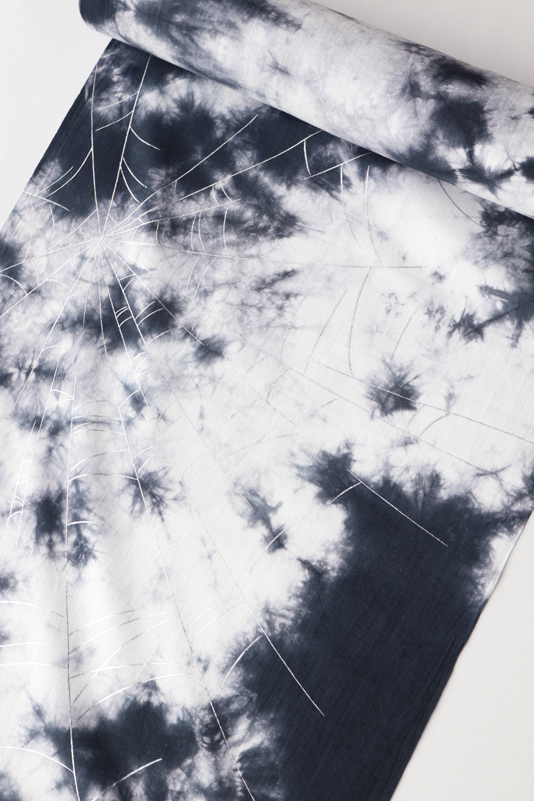 籠絞り 蜘蛛の巣 墨(誉田屋源兵衛):浴衣