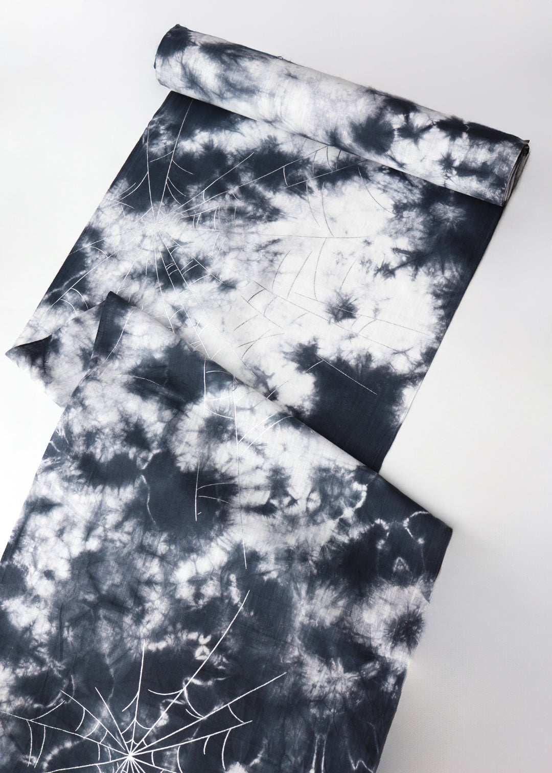 籠絞り 蜘蛛の巣 墨(誉田屋源兵衛):浴衣