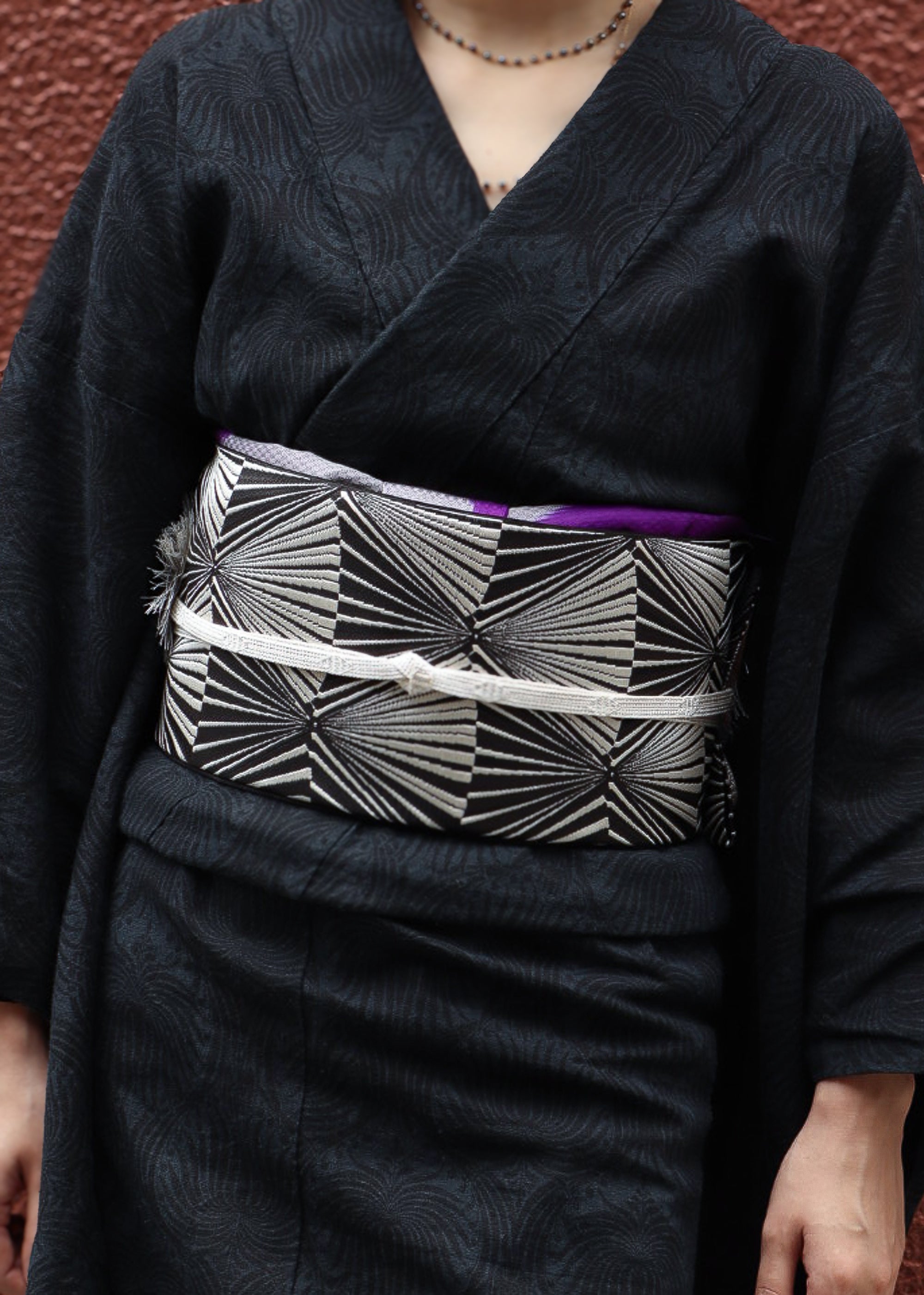 Diamond (KAPUKI original): Nagoya obi | 8-inch obi | Hakata weave | Pure silk (tailoring included) *Sales will end once sold out