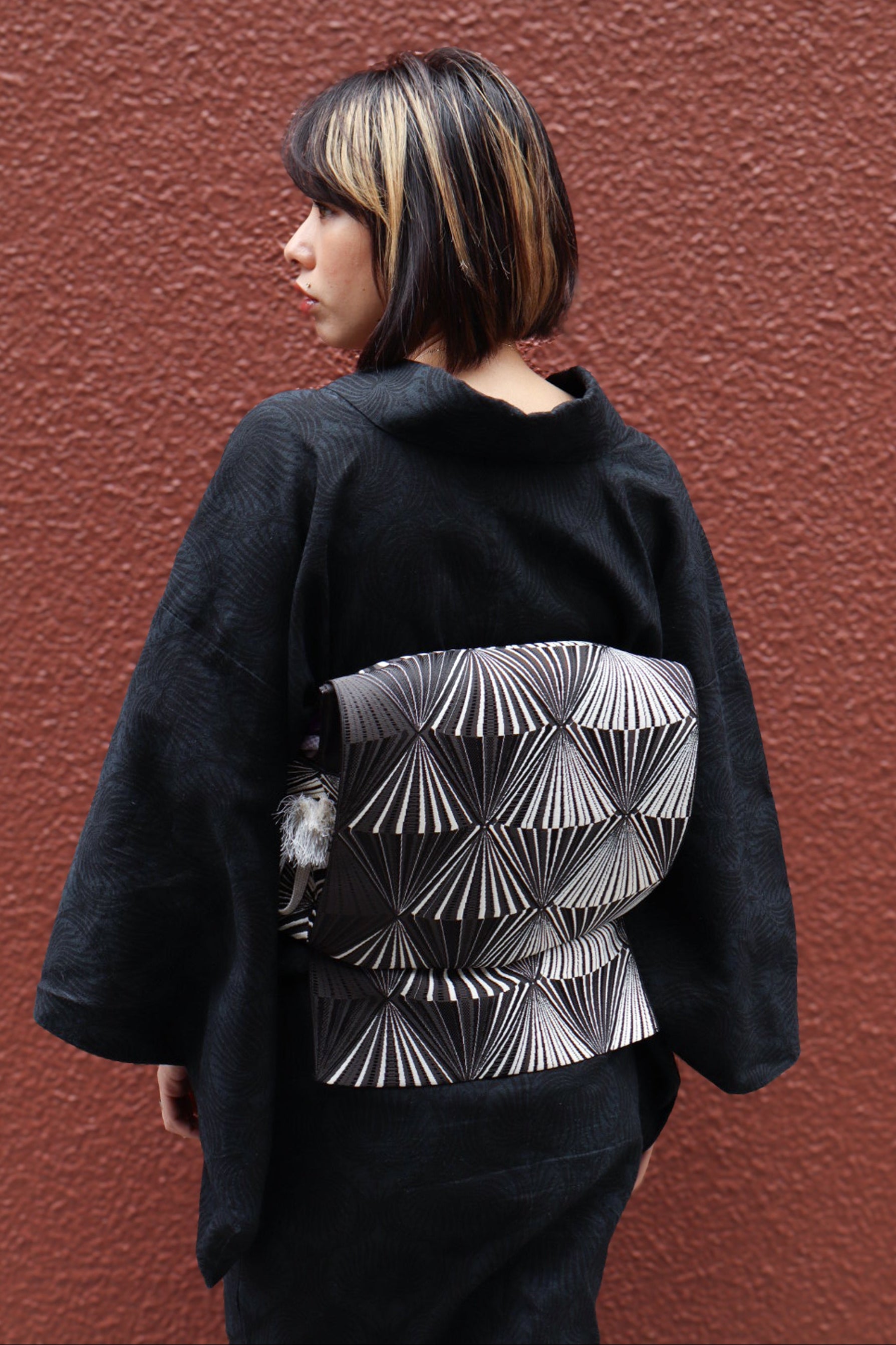 Diamond (KAPUKI original): Nagoya obi | 8-inch obi | Hakata weave | Pure silk (tailoring included) *Sales will end once sold out