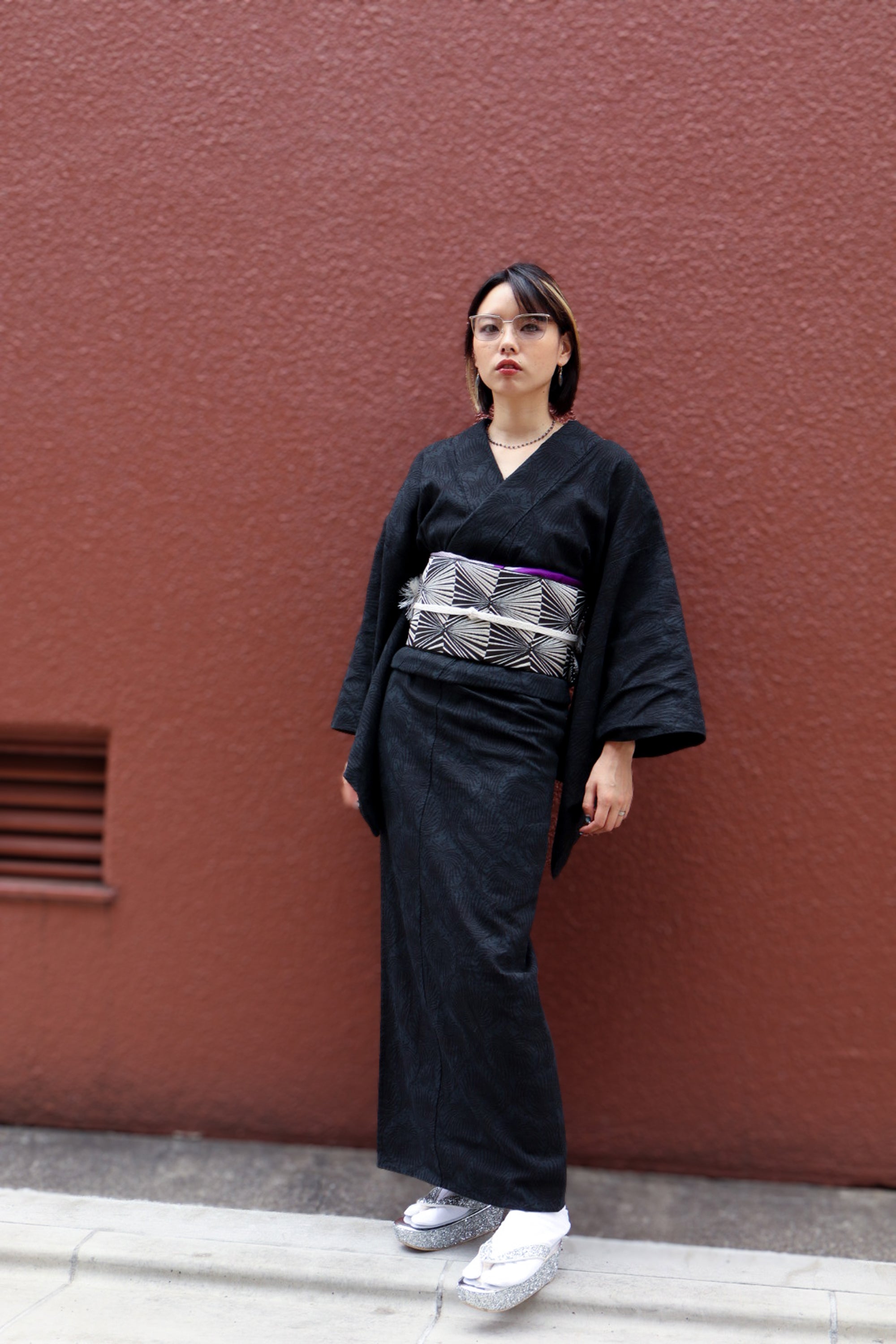 Diamond (KAPUKI original): Nagoya obi | 8-inch obi | Hakata weave | Pure silk (tailoring included) *Sales will end once sold out