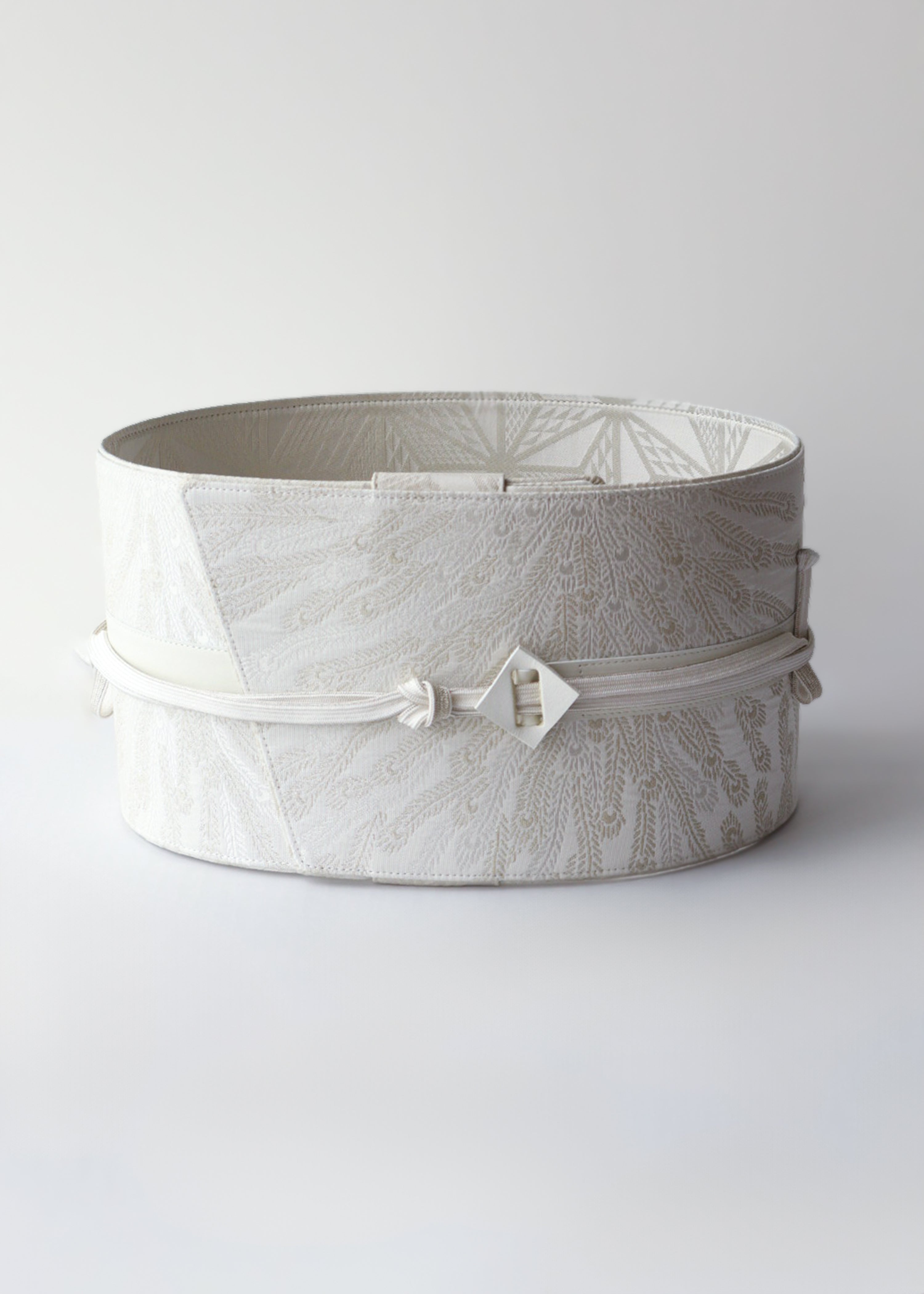 帯ベルト|孔雀の羽根 白金|フリーサイズ|KAPUKI