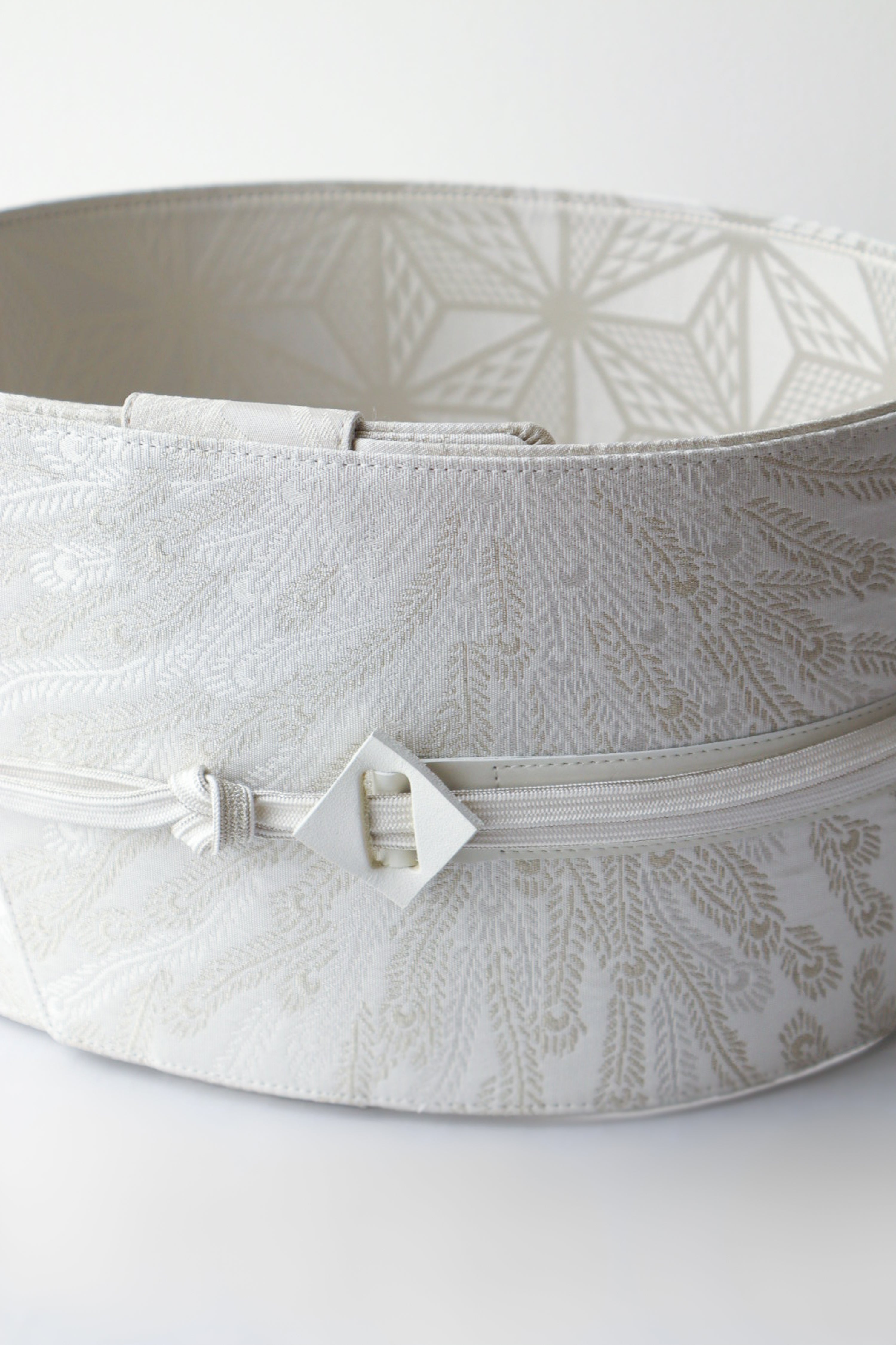 帯ベルト|孔雀の羽根 白金|フリーサイズ|KAPUKI