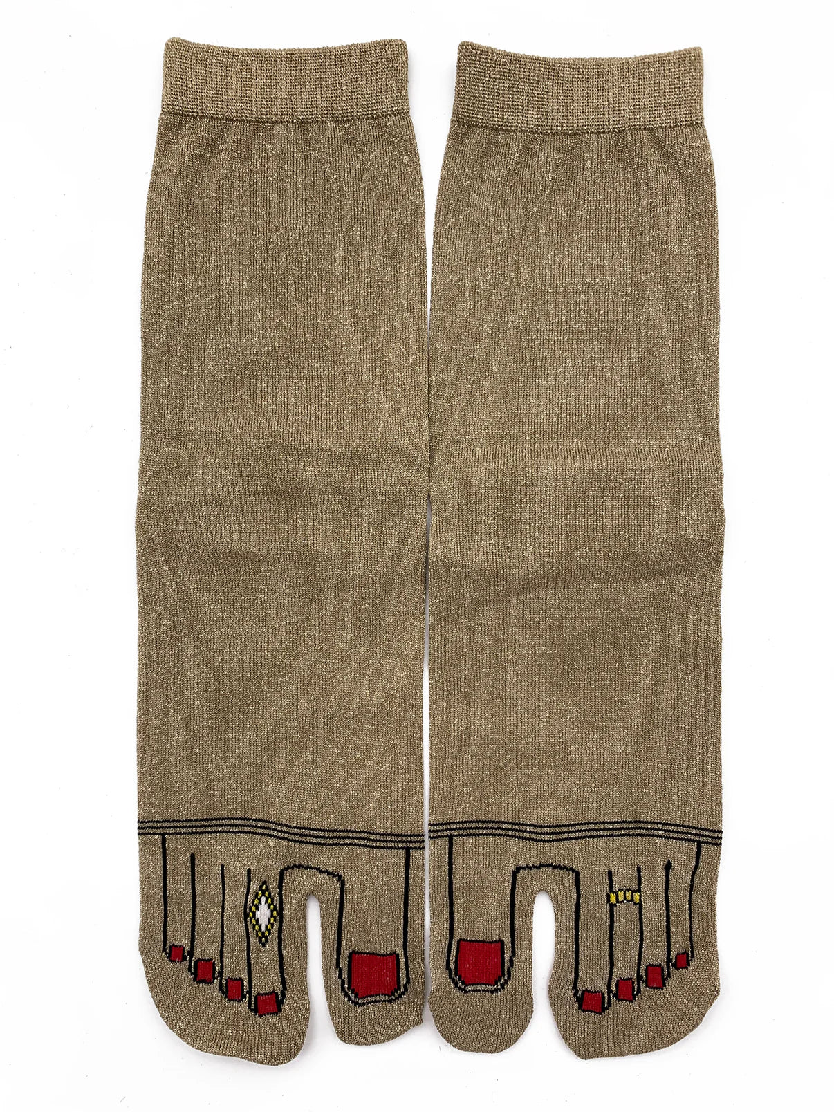 Pedicure Glitter Tabi Socks (Onyva): Socks | Stockings *Available while supplies last