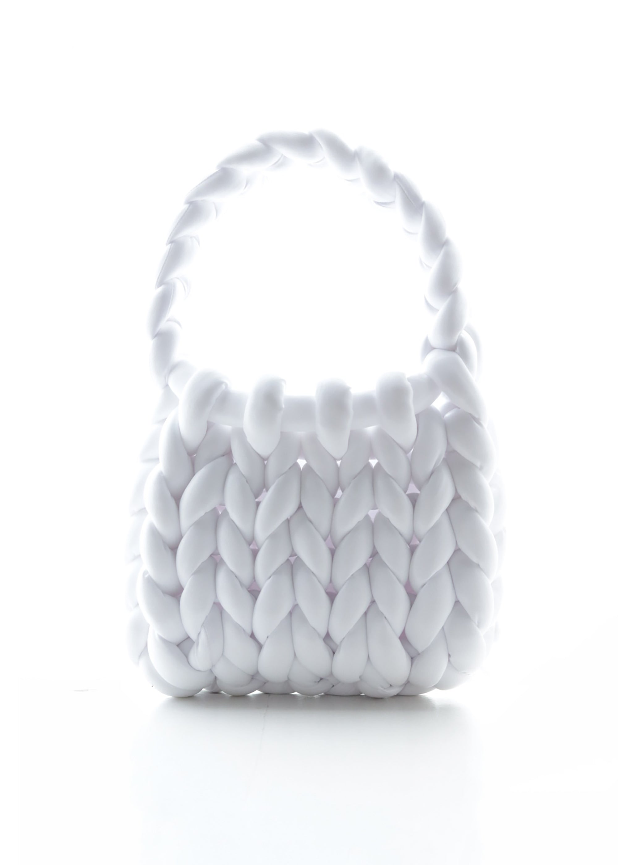 バッグ|Metallic woven bag|ホワイト|burself