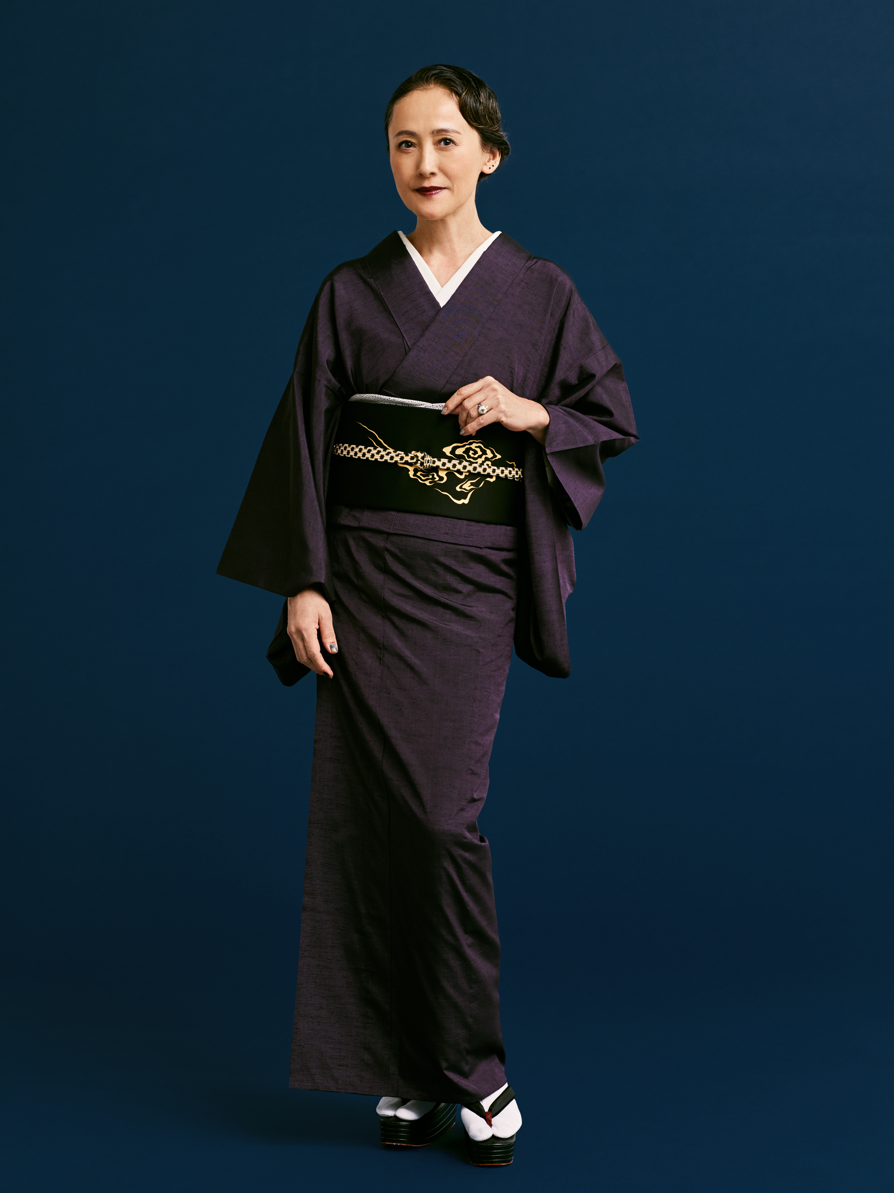 着物|樹養紬|響 紫|米沢織|正絹|単衣|袷