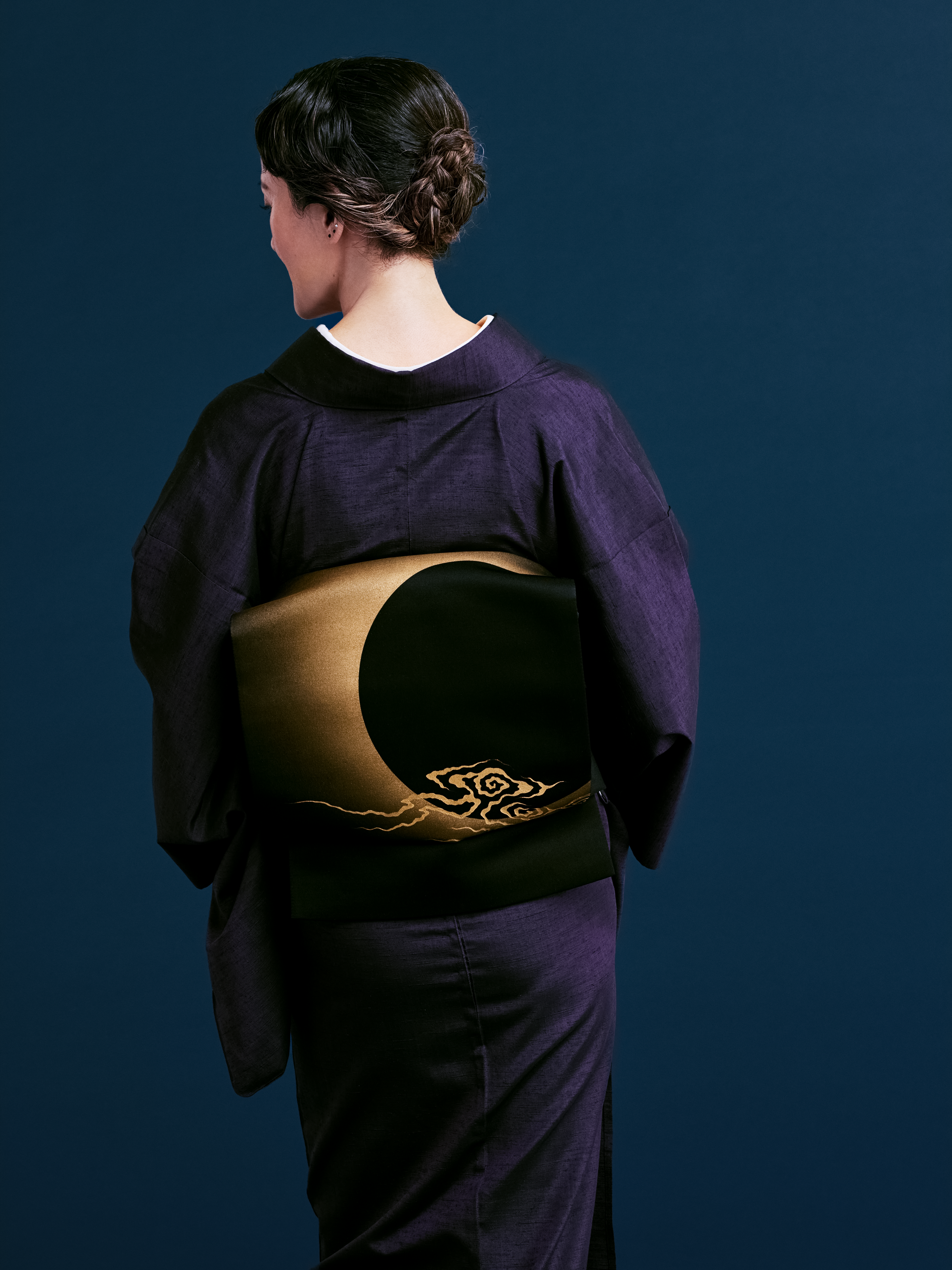 Juyo Tsumugi Hibiki Purple: Yonezawa weave | Pure silk | Single layer | Double layer