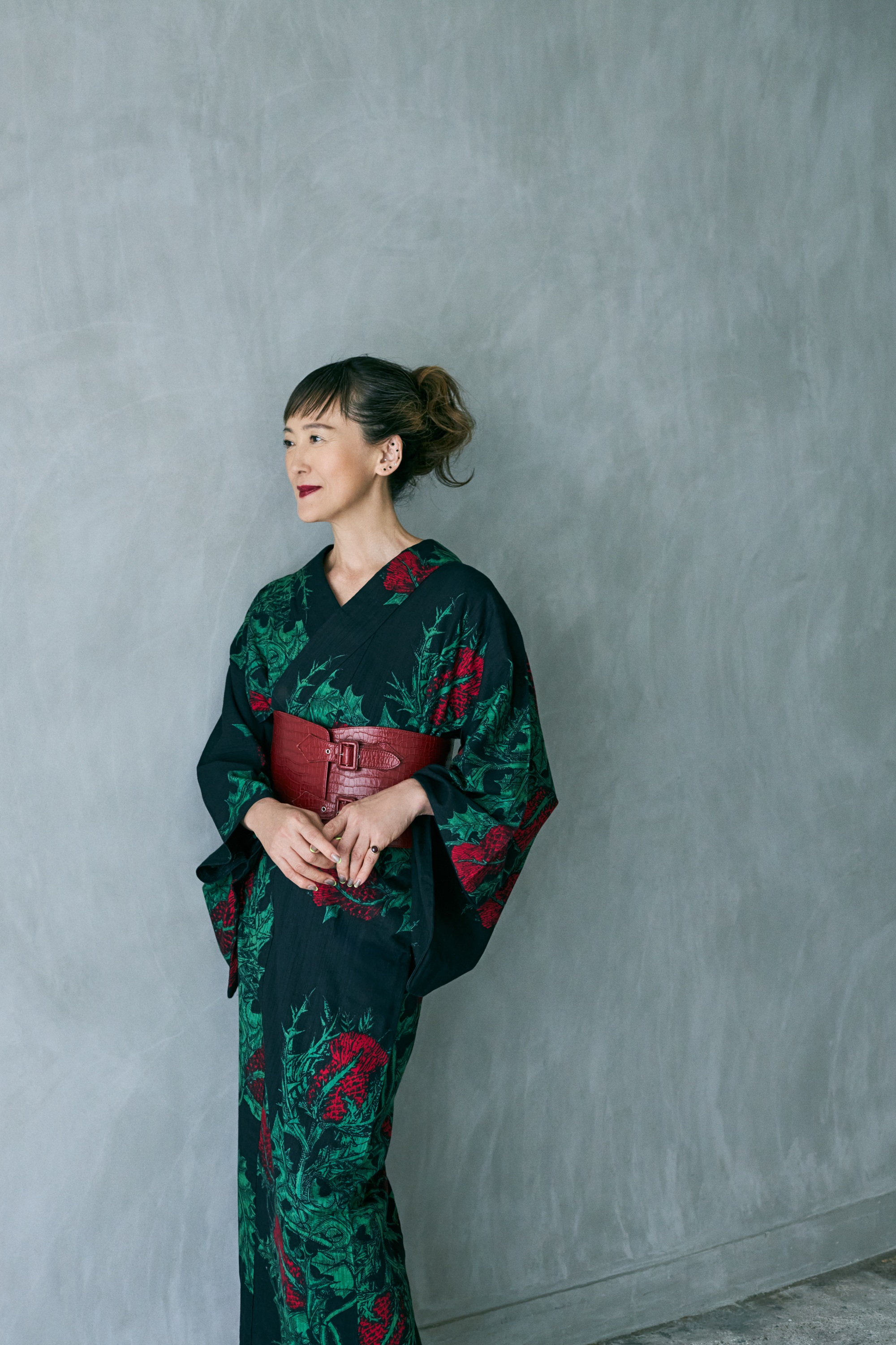 帯ベルト|クロコ 赤 Mサイズ|KAPUKI|レザー