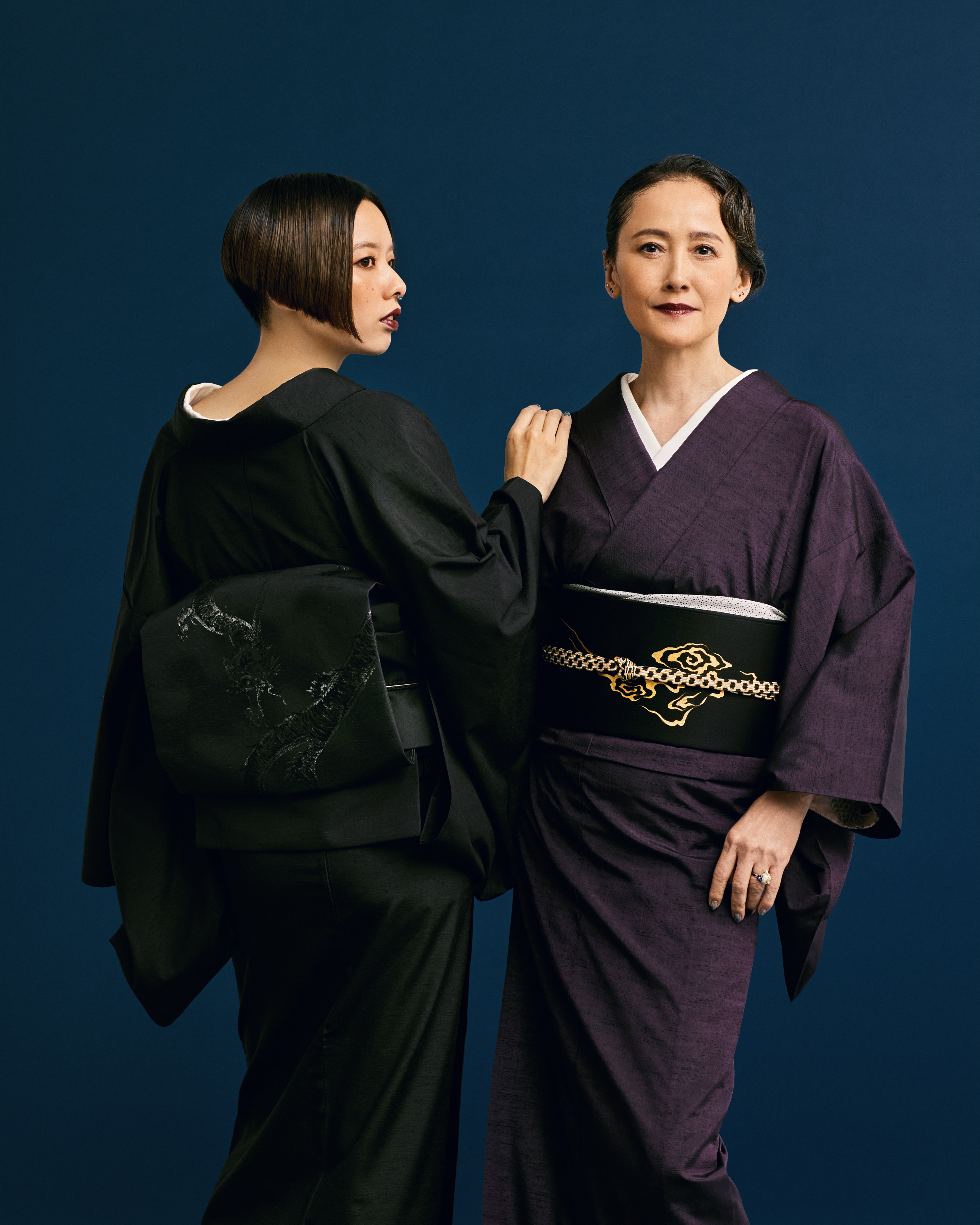 響 紫:樹養紬|米沢織|正絹|単衣|袷