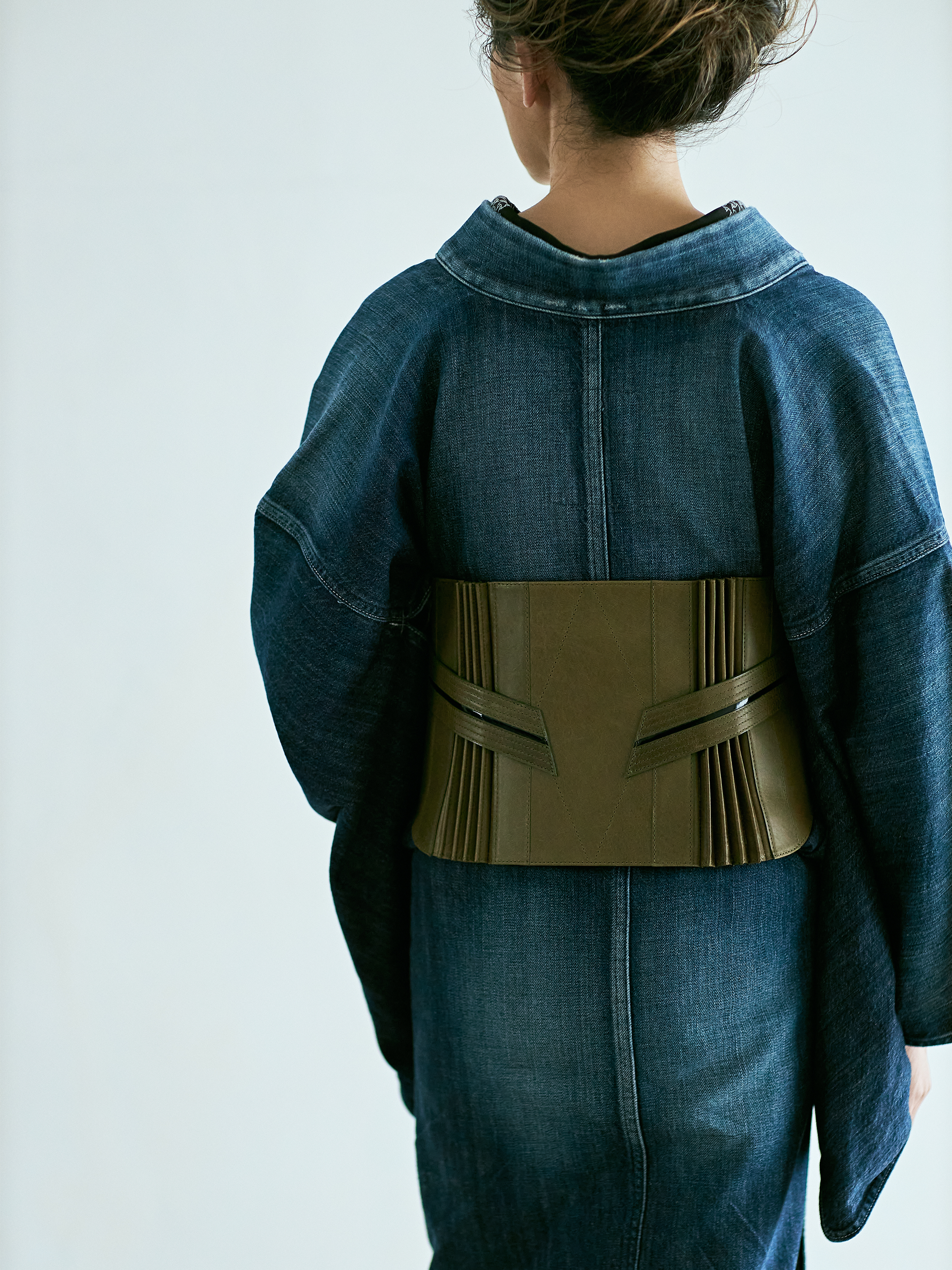 Khaki: Obi belt | Leather