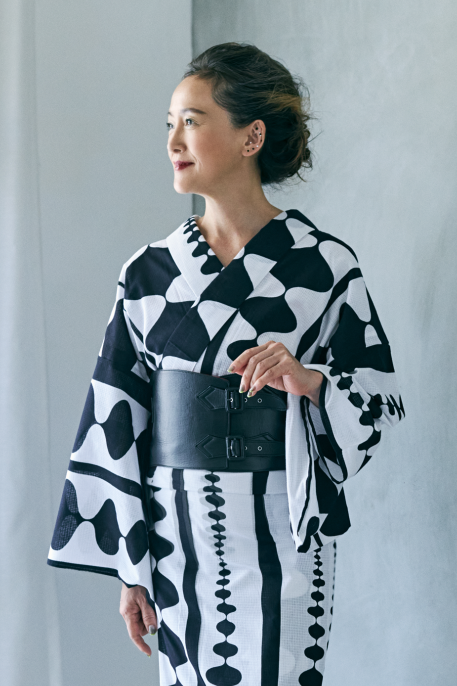 帯ベルト|黒 裏地赤|Mサイズ|KAPUKI|レザー