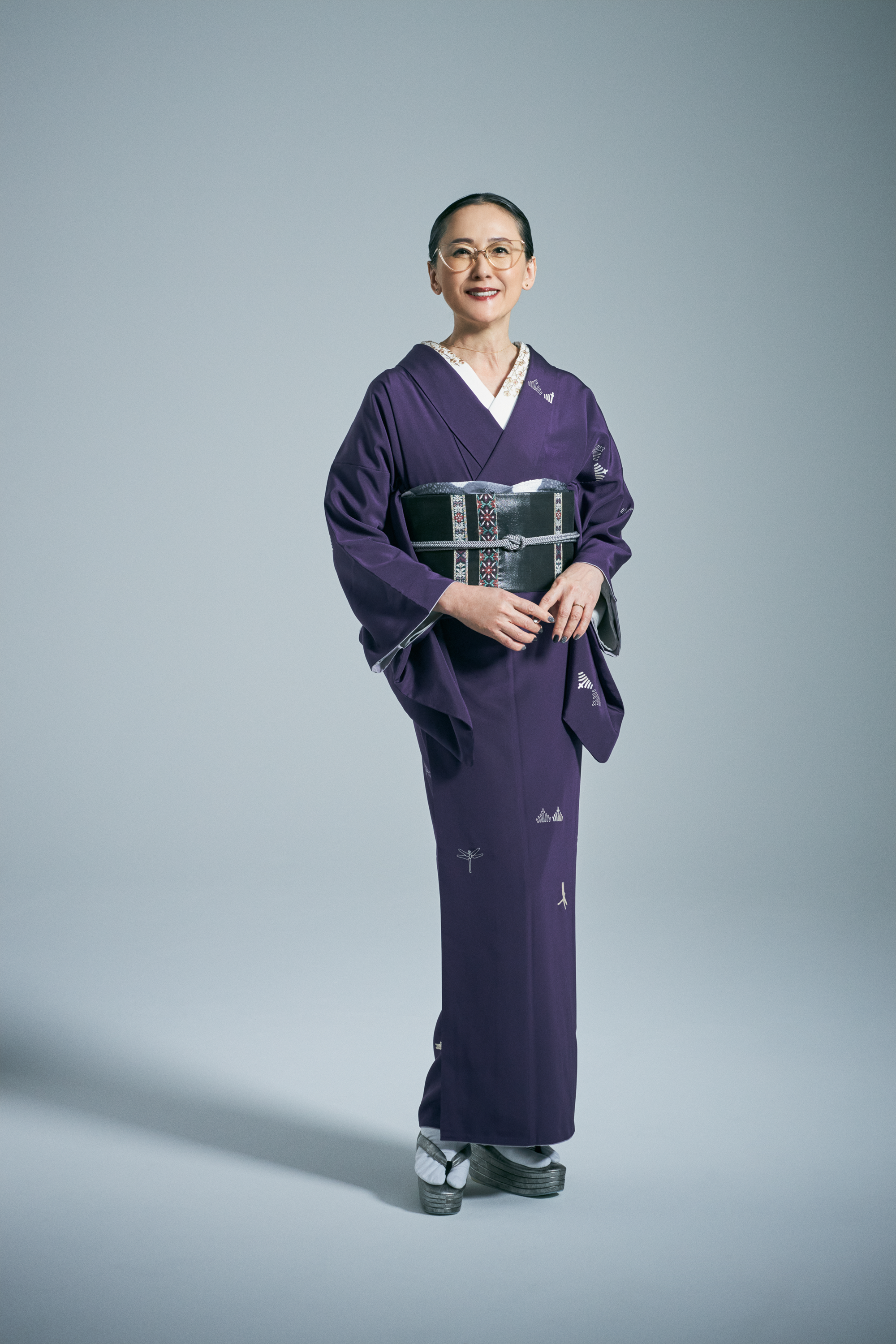 Small pattern dragon circle (Komutaya Genbei): pure silk | silver foil